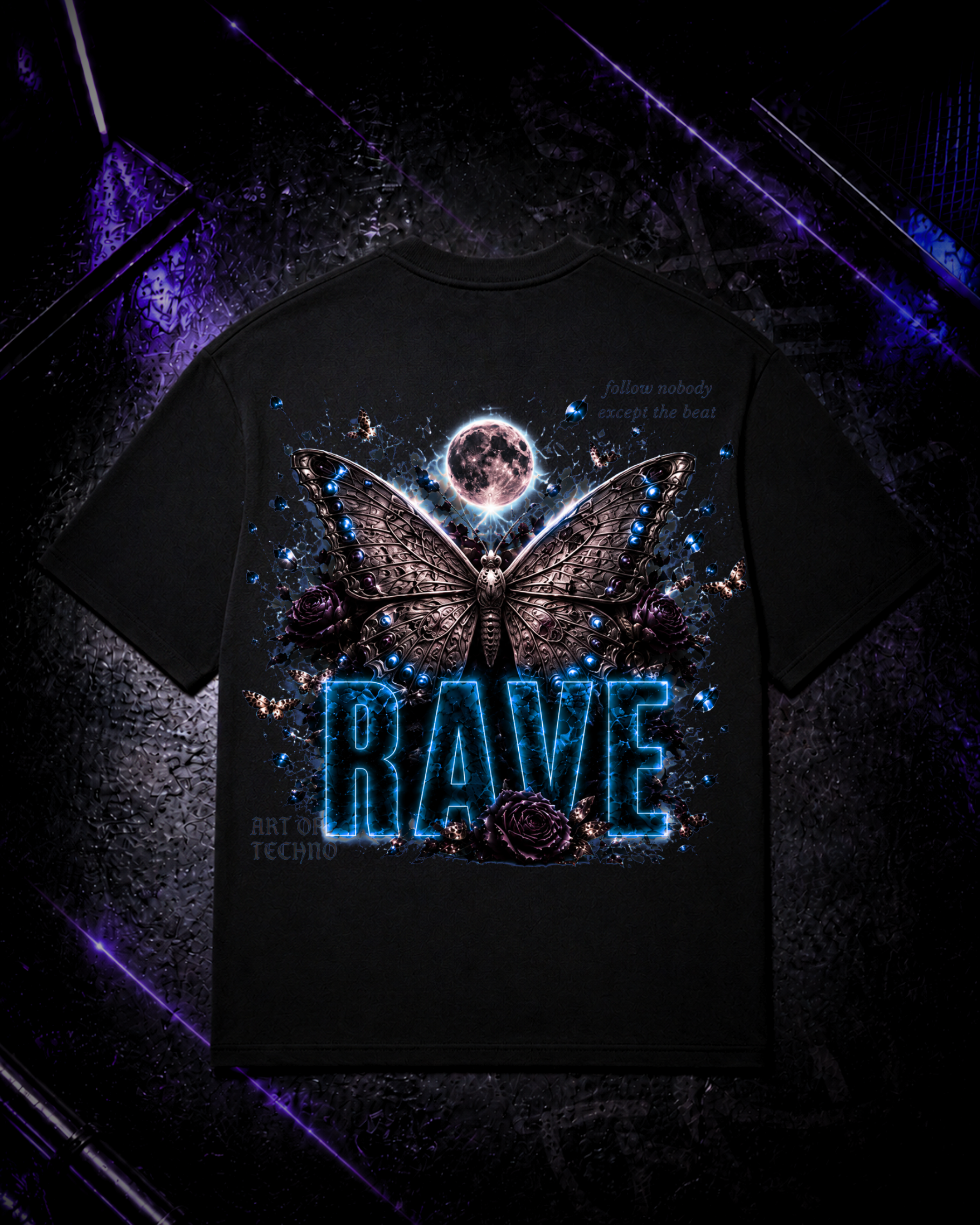 BUTTERFLY - TECHNO OVERSIZED SHIRT - BACKPRINT