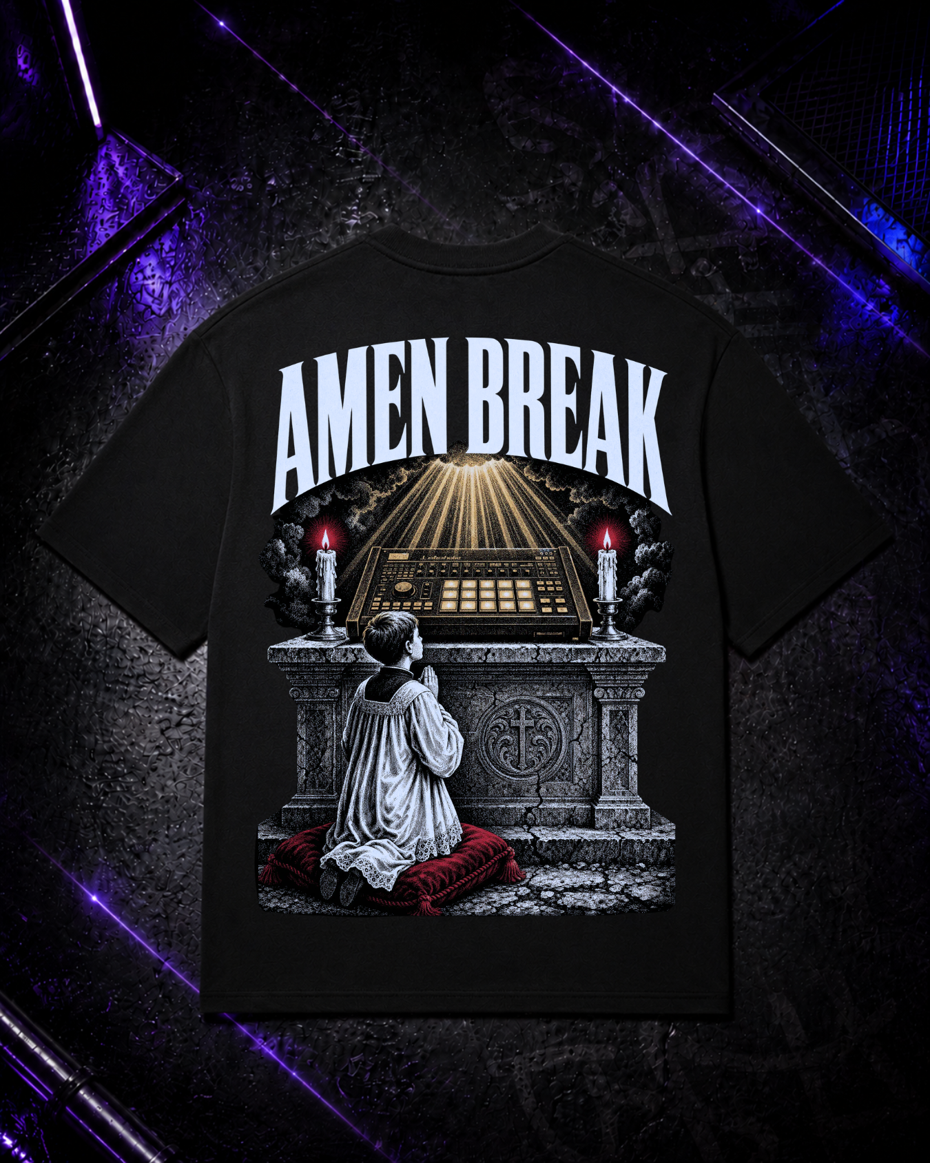 Amen Break - Techno Oversized Shirt Backprint