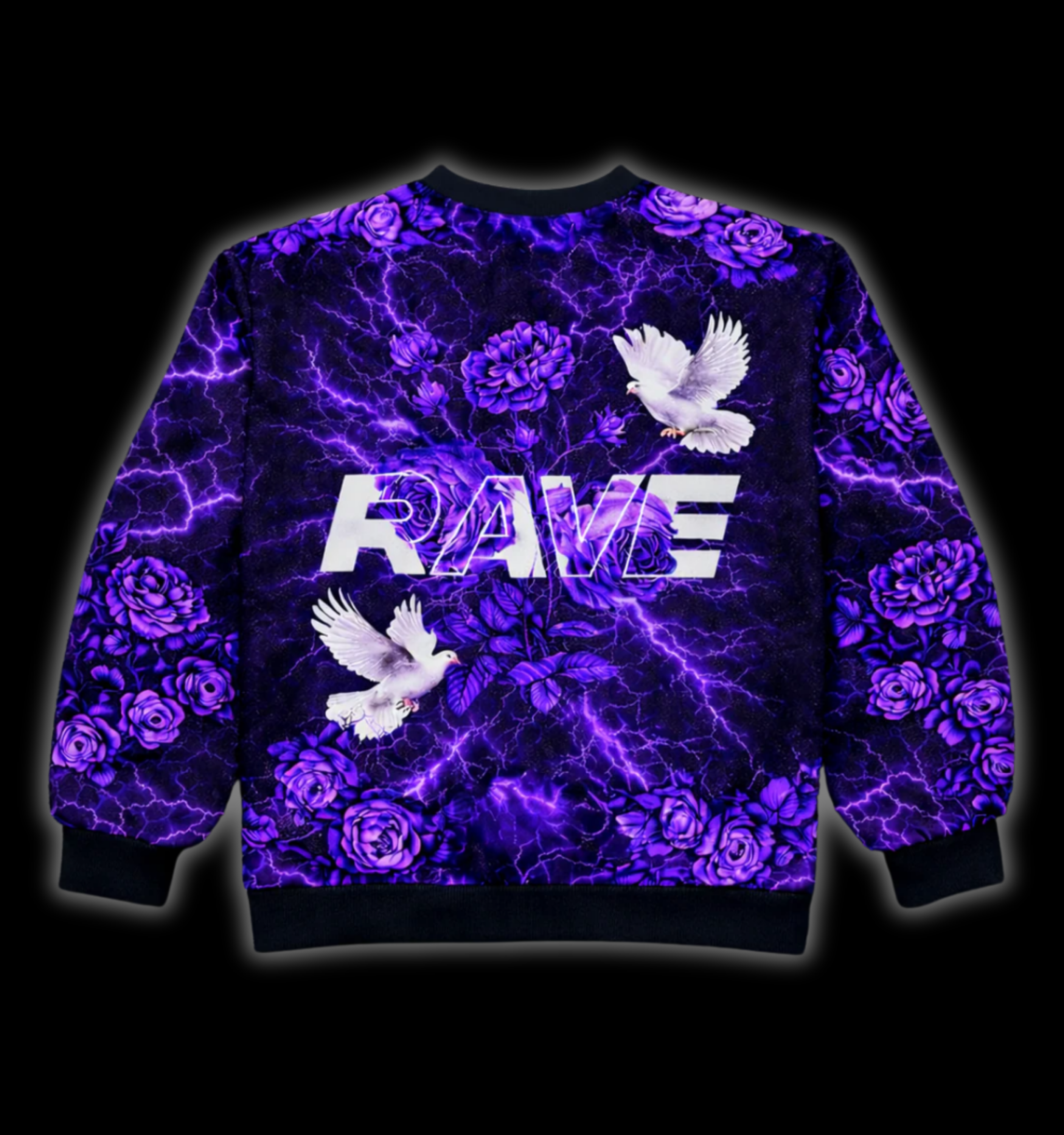 RAVE IN PEACE PURPLE - SWEATSHIRT AOP