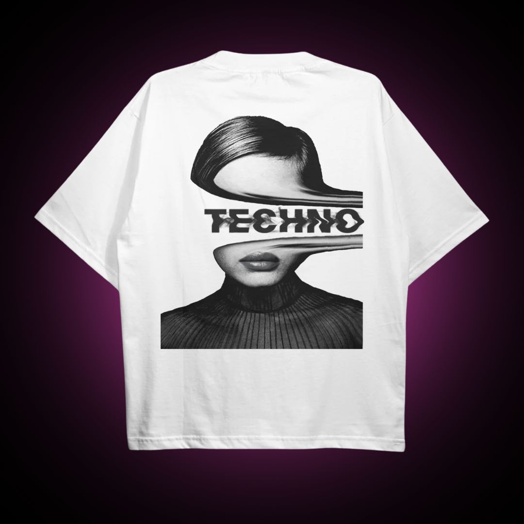Techno Face Oversized T-Shirt