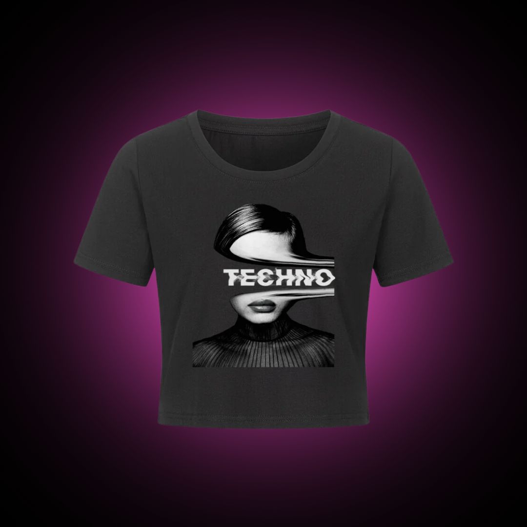 TECHNO FACE - Crop Top