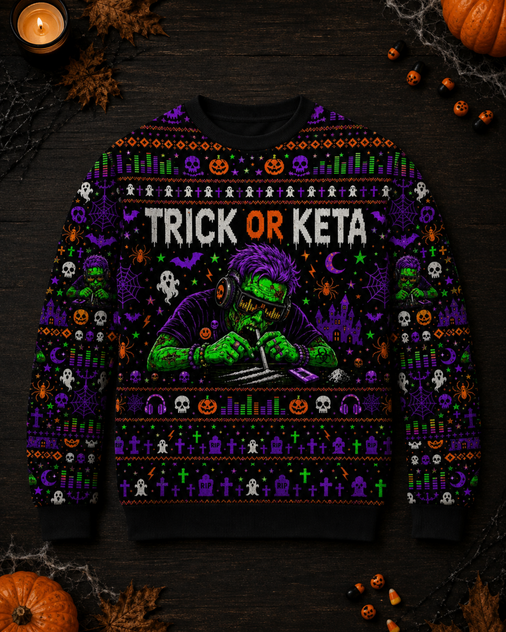 Trick or Keta - Halloween Sweatshirt AOP