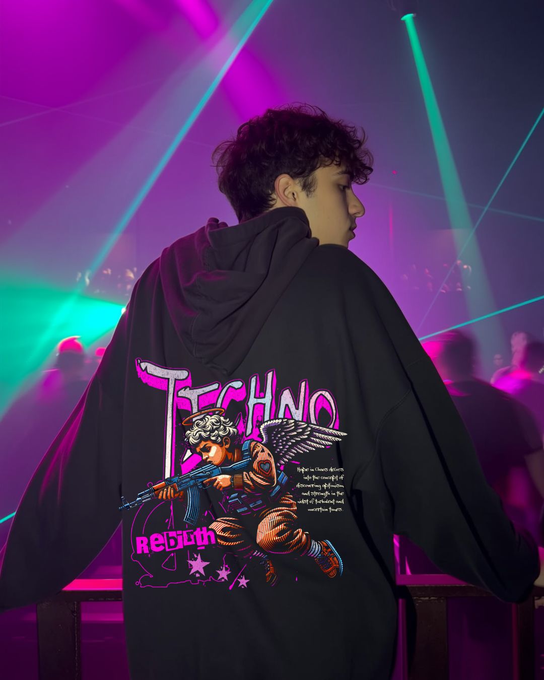 Techno Cupid - Oversized Hoodie