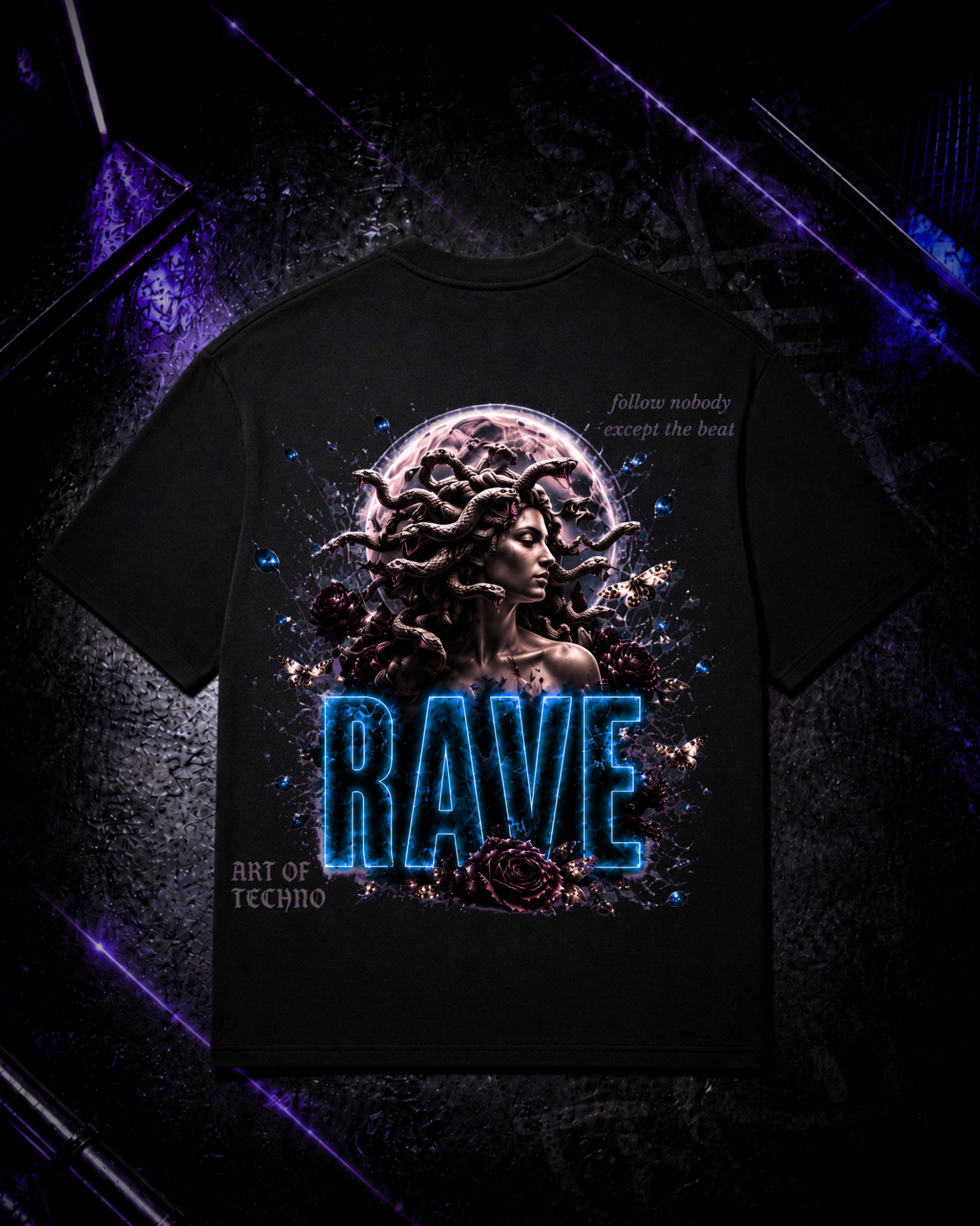 MEDUSA - TECHNO OVERSIZED SHIRT - BACKPRINT