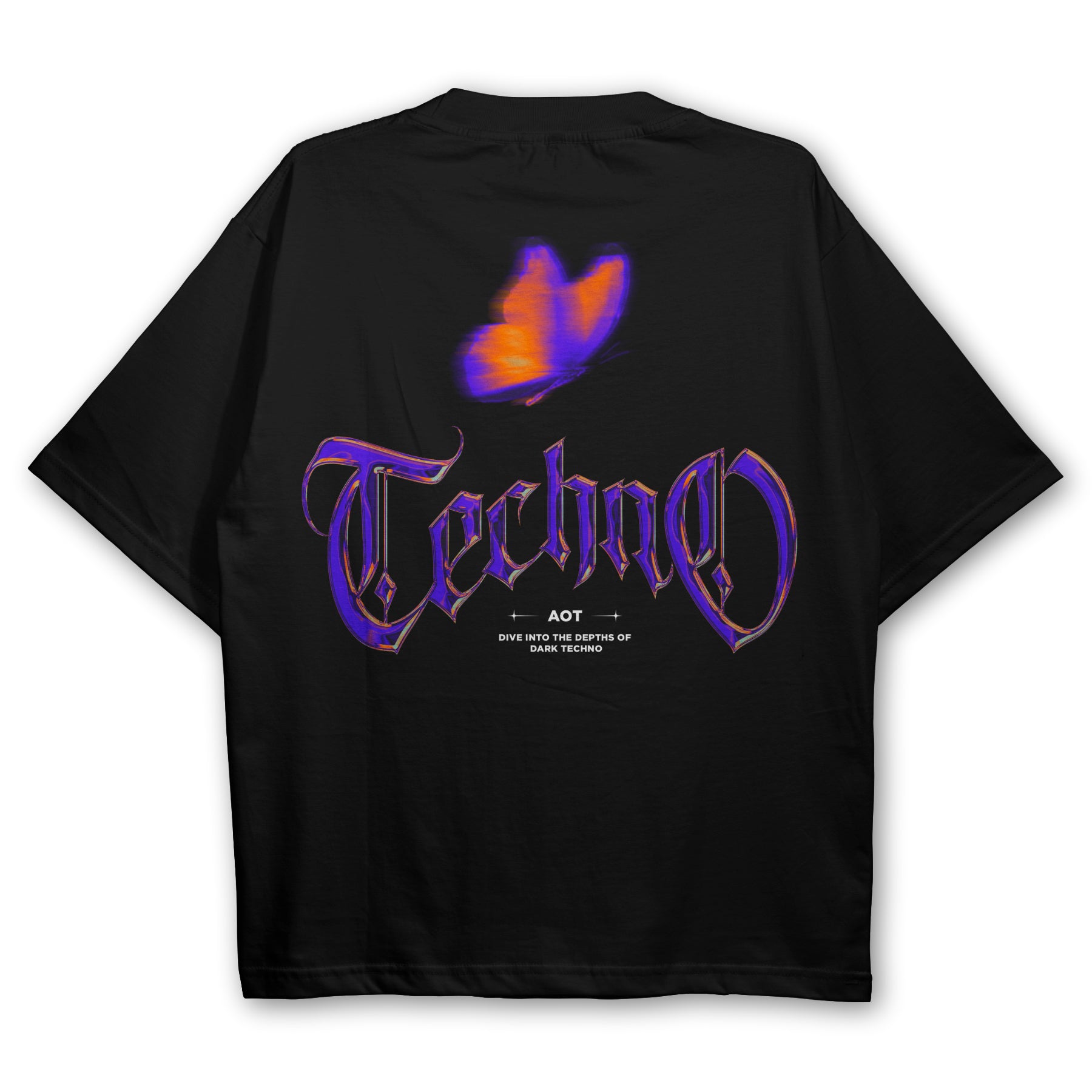 Techno Butterfly Oversized T-Shirt