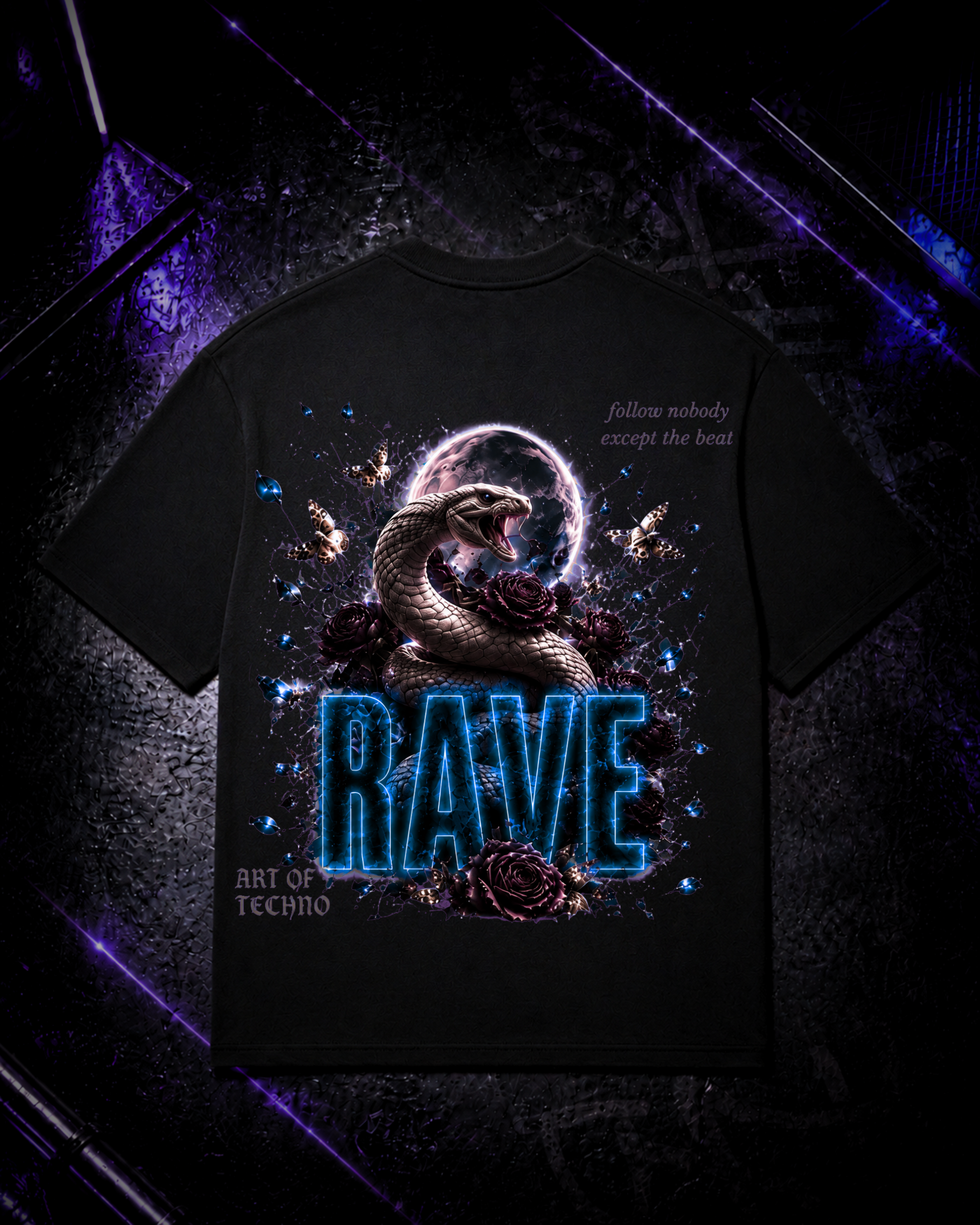 SNAKE - TECHNO OVERSIZED SHIRT - BACKPRINT
