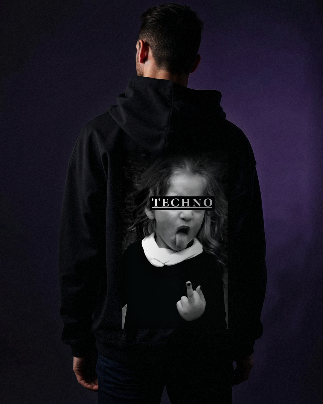 Techno Girl Oversized Hoodie Unisex