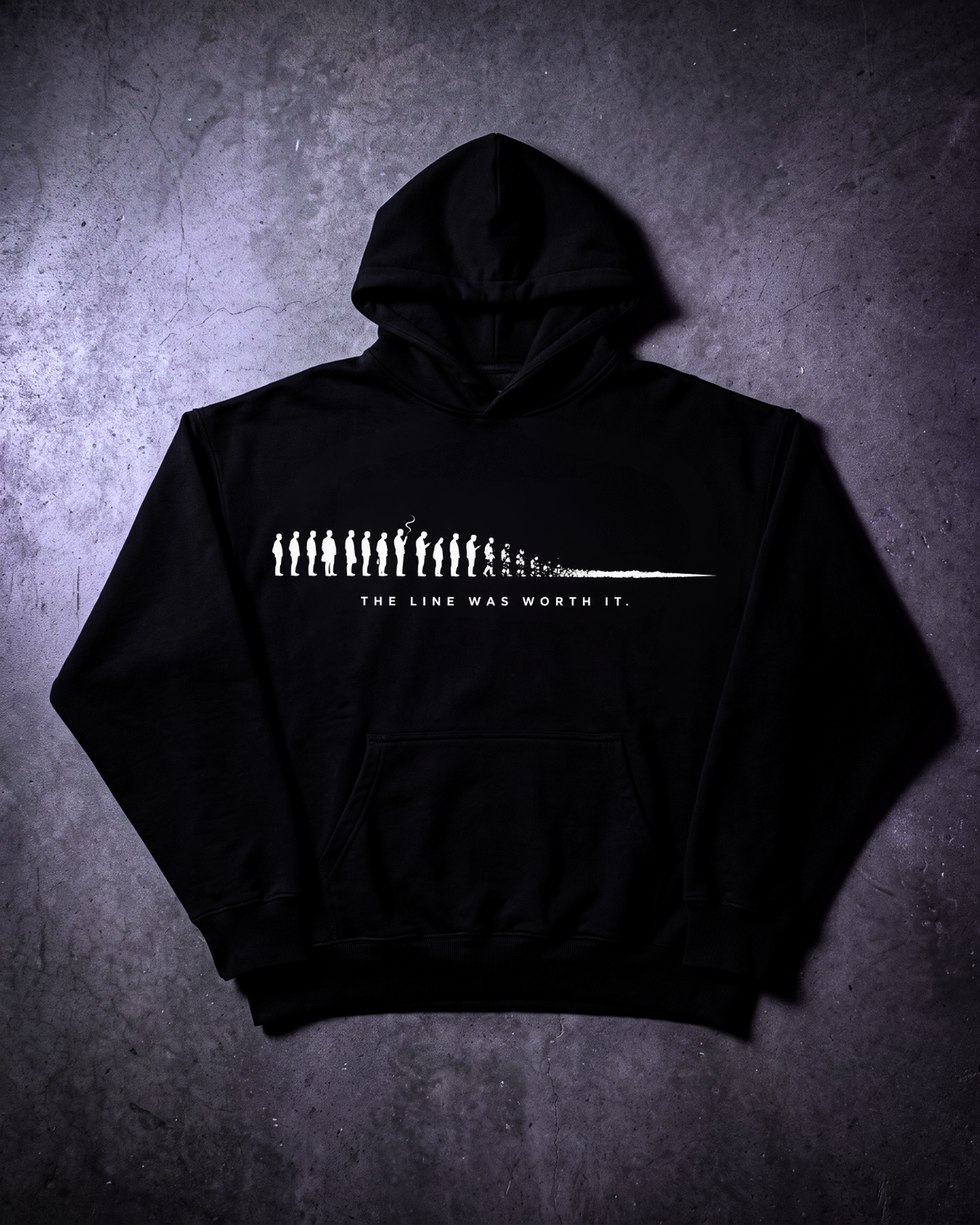 THE LINE WAS WORTH IT - Oversized Hoodie
