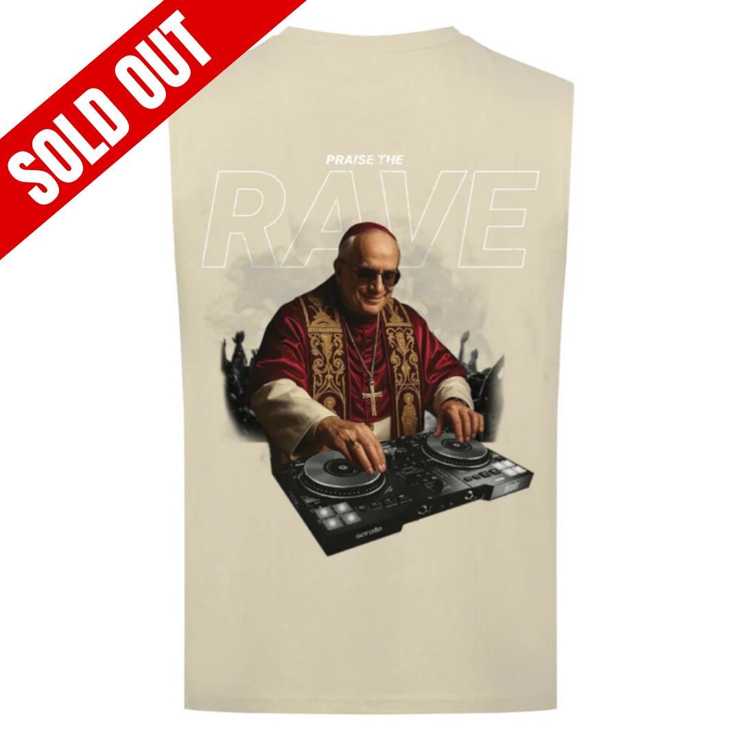 PRAISE THE RAVE - SLEEVELESS OVERSIZED TEE