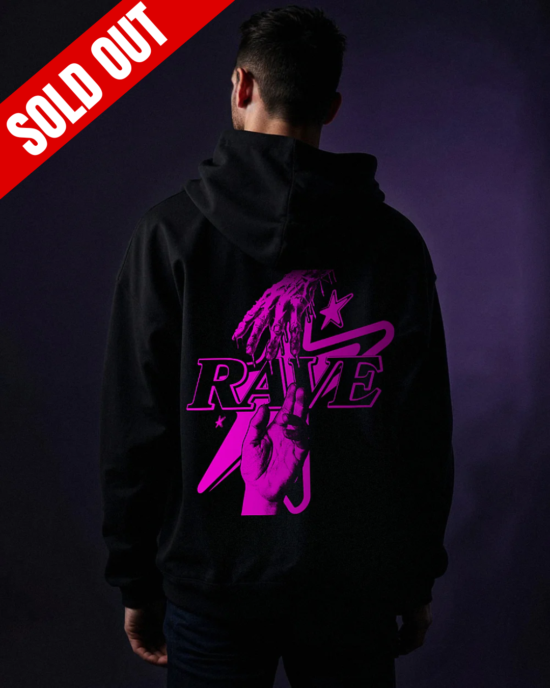 RAVE IN HANDS Oversized Hoodie -RIP COLLECTION
