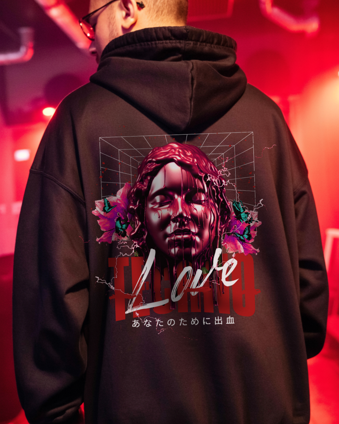 Techno Love - Oversized Hoodie