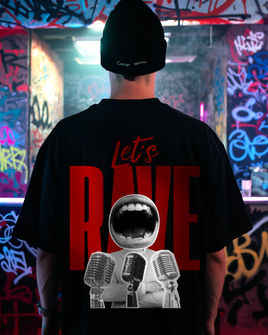 Lets rave - Oversized Shirt