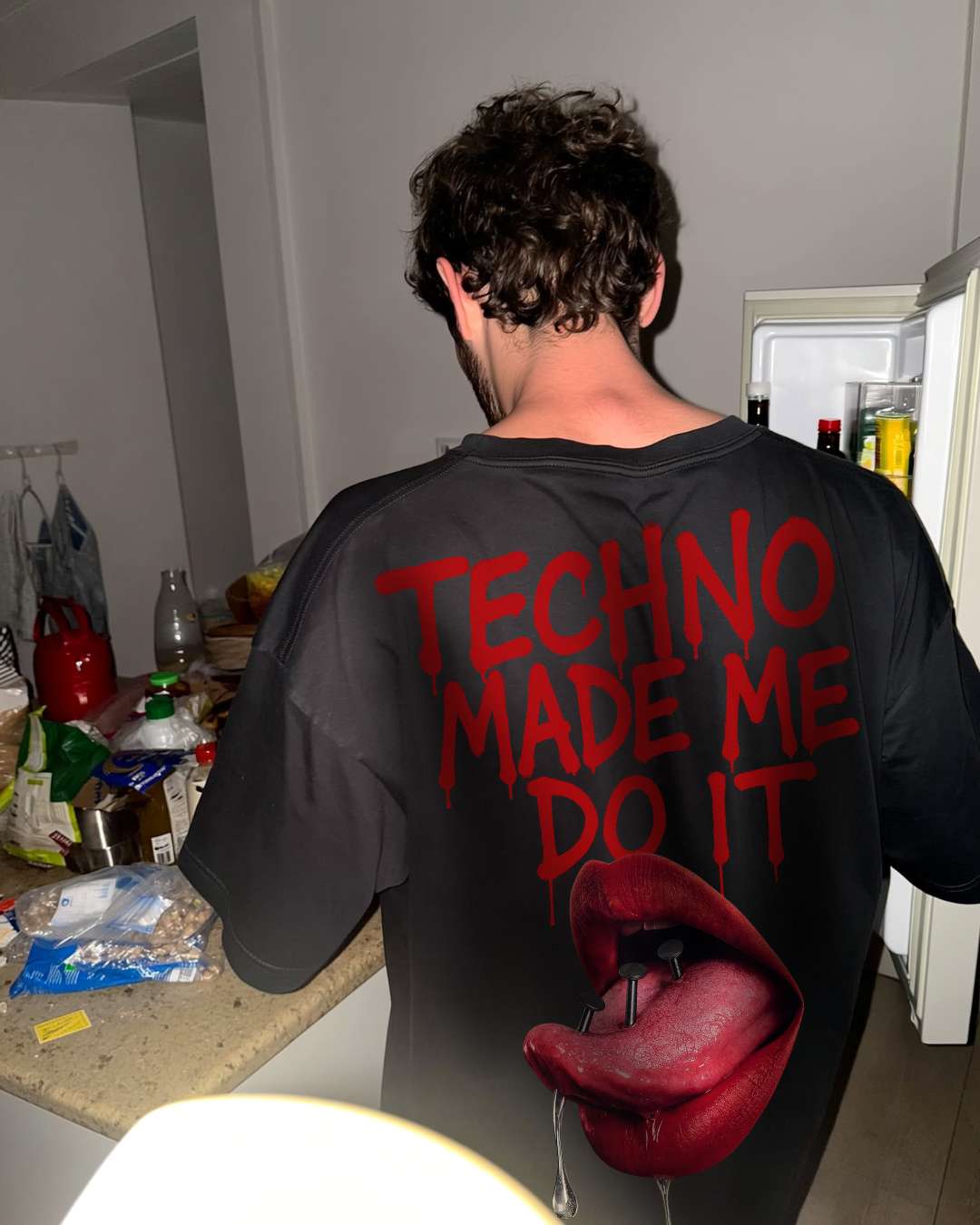 Techno Made me do it - Oversized Shirt