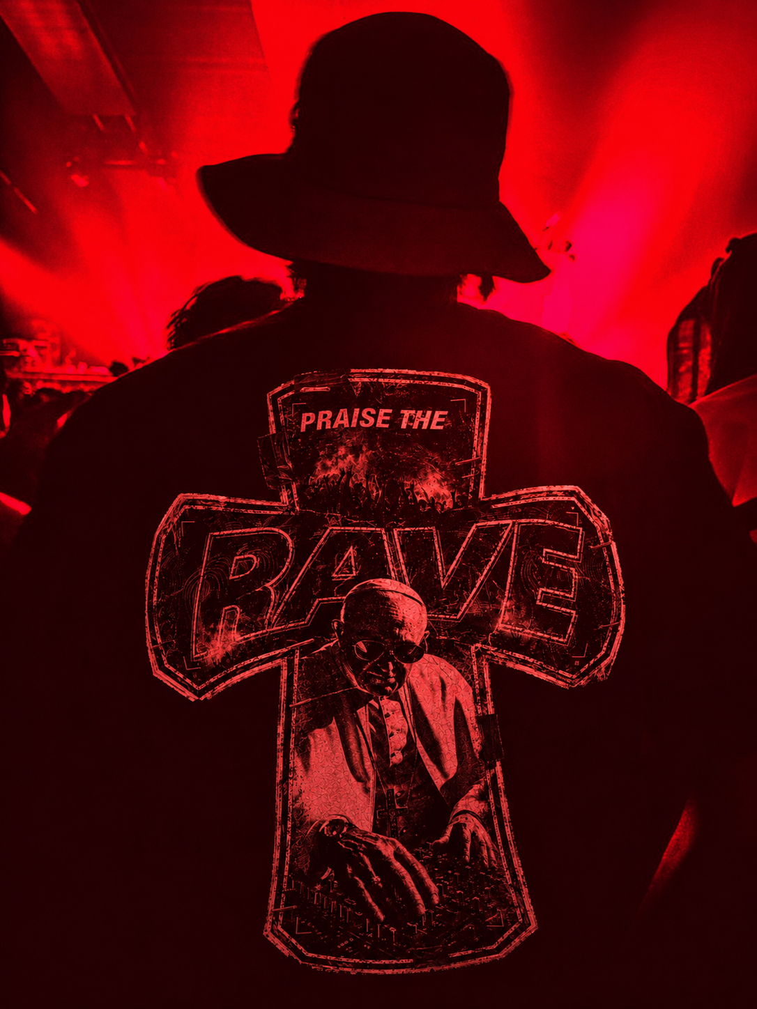 PRAISE THE RAVE - TECHNO STREETWEAR OVERSIZED SHIRT - FESTIVAL - OVERSIZED FIT