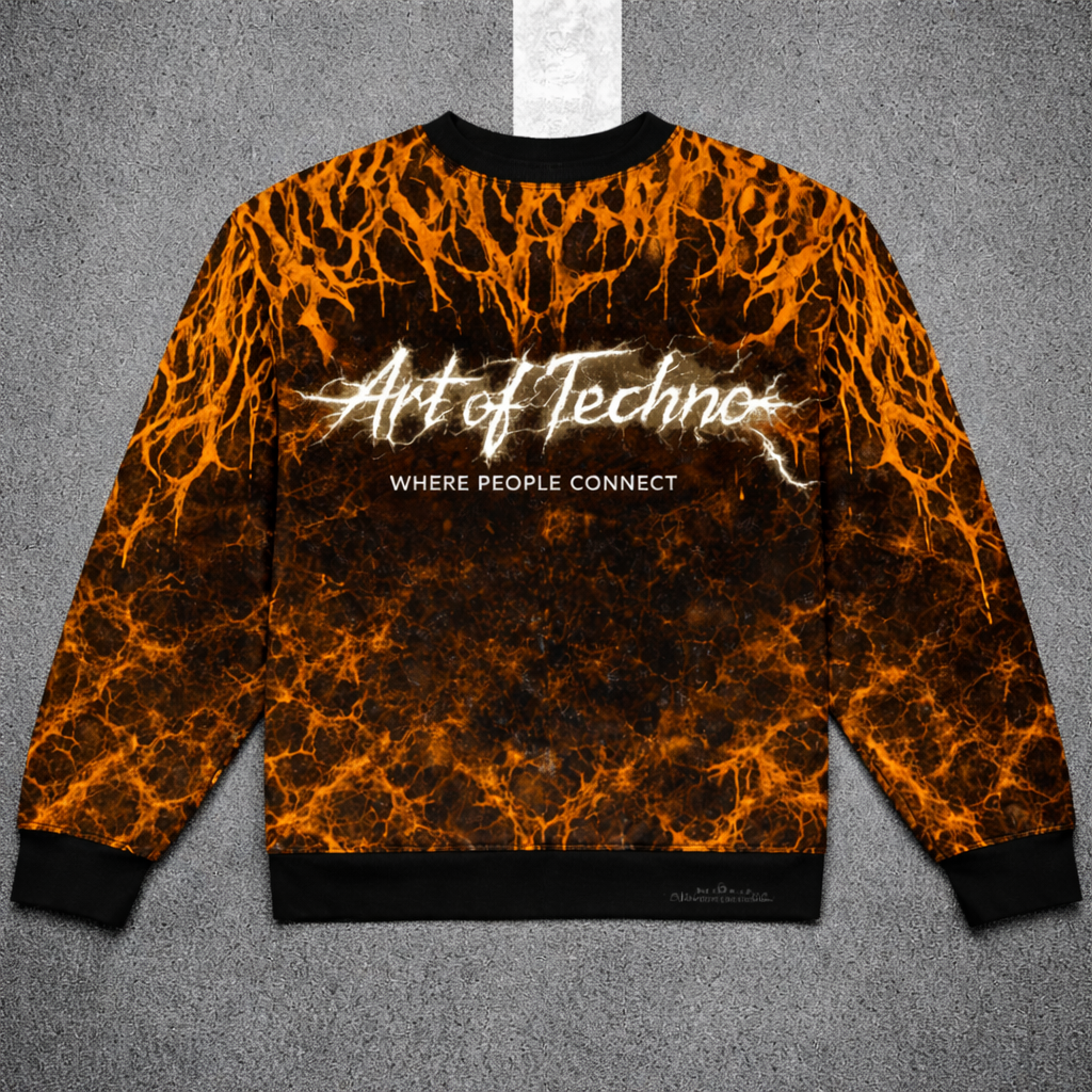 ART OF TECHNO ORANGE - SWEATSHIRT AOP