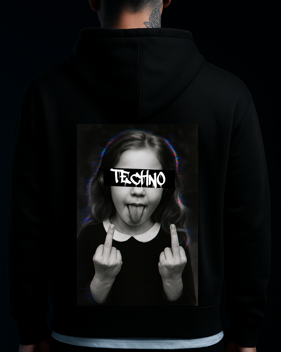 TECHNO GIRL II - Oversized Zipper Hoodie
