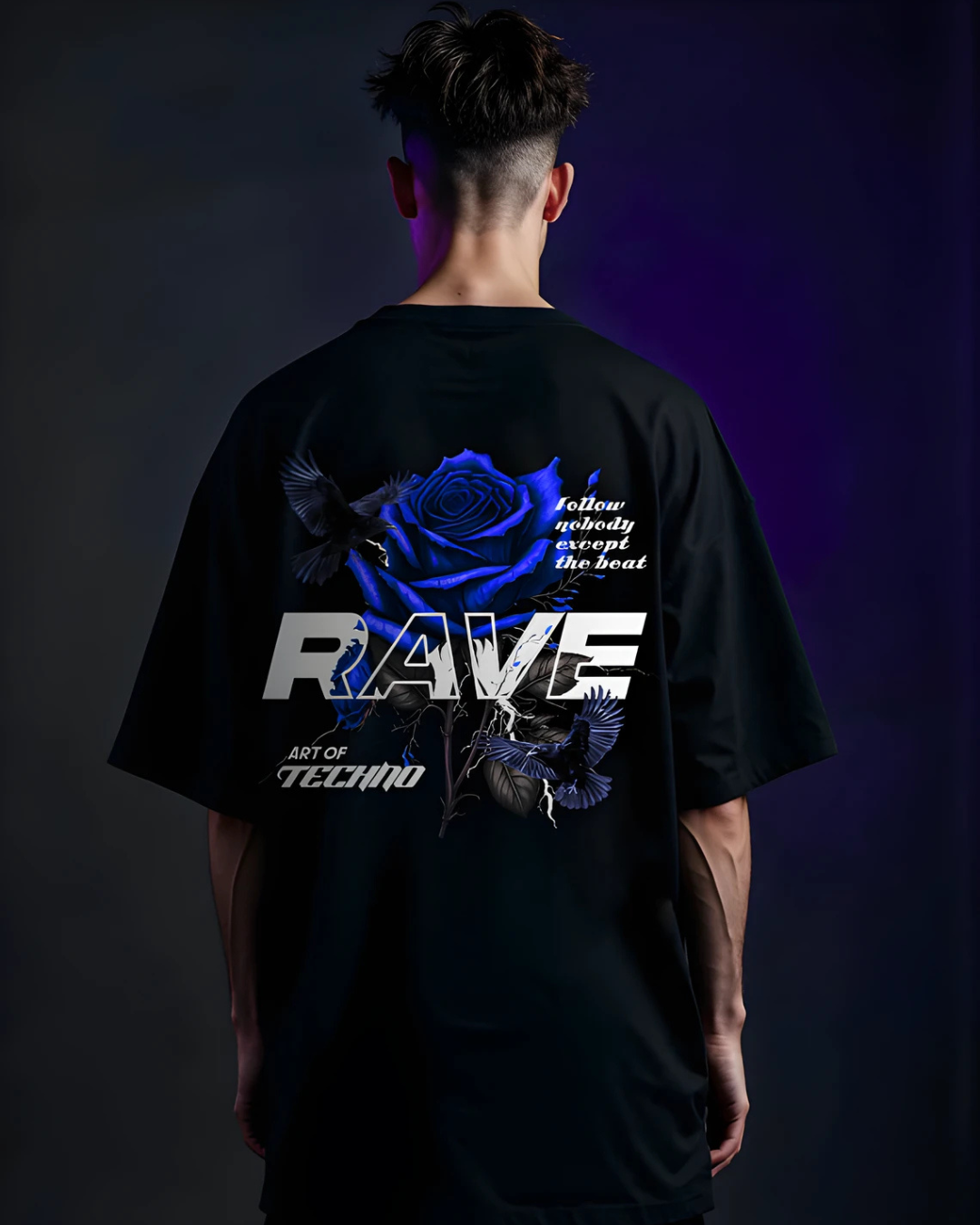 RAVE IN PEACE BLUE - Oversized Shirt