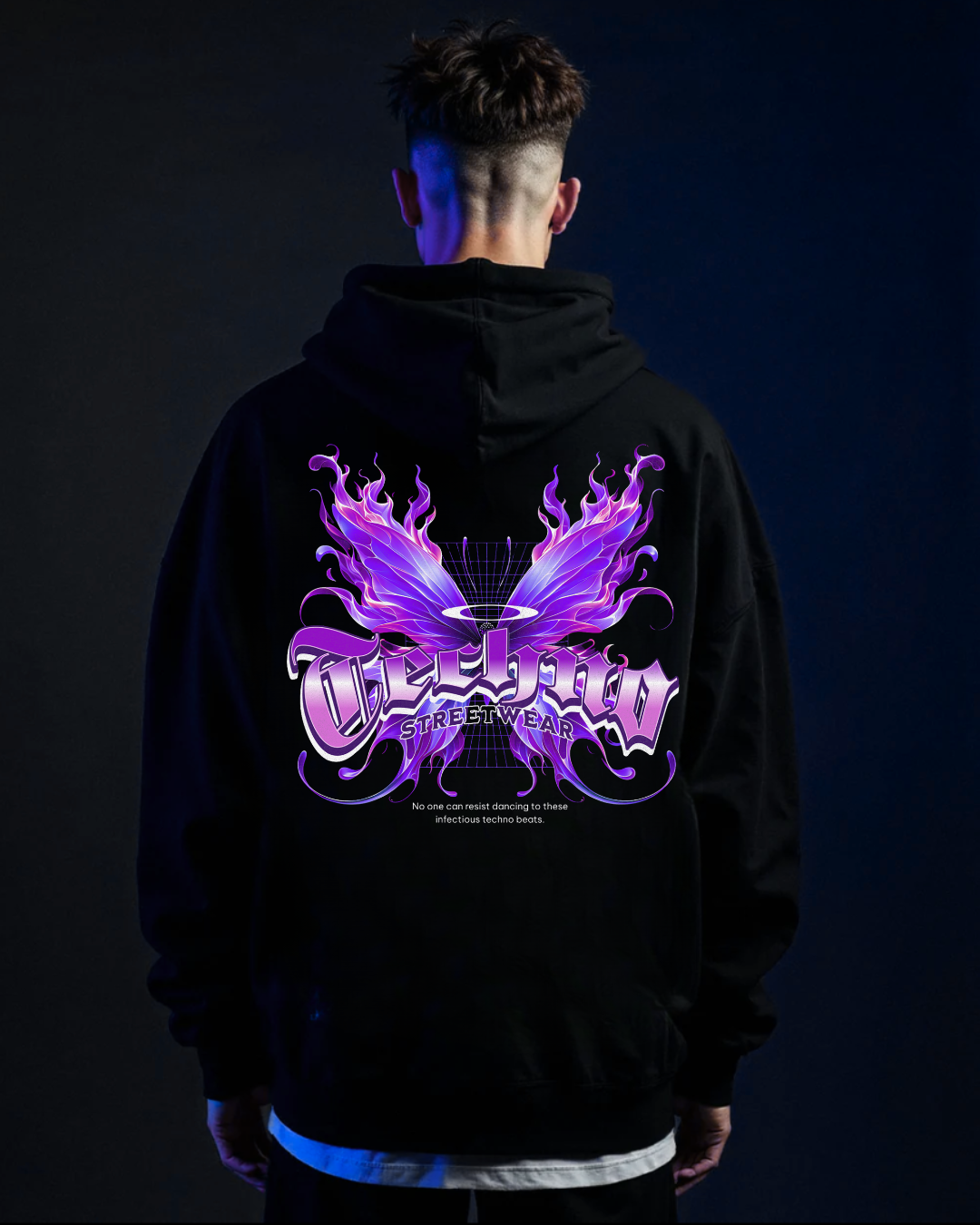 Purple Butterfly - Oversized Hoodie