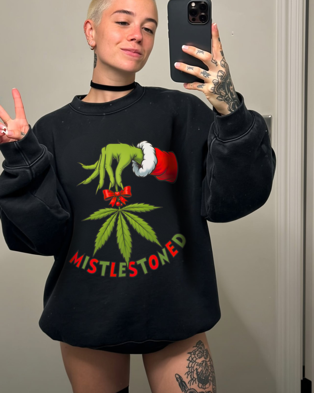 MISTLESTONED - CHRISTMAS SWEATSHIRT