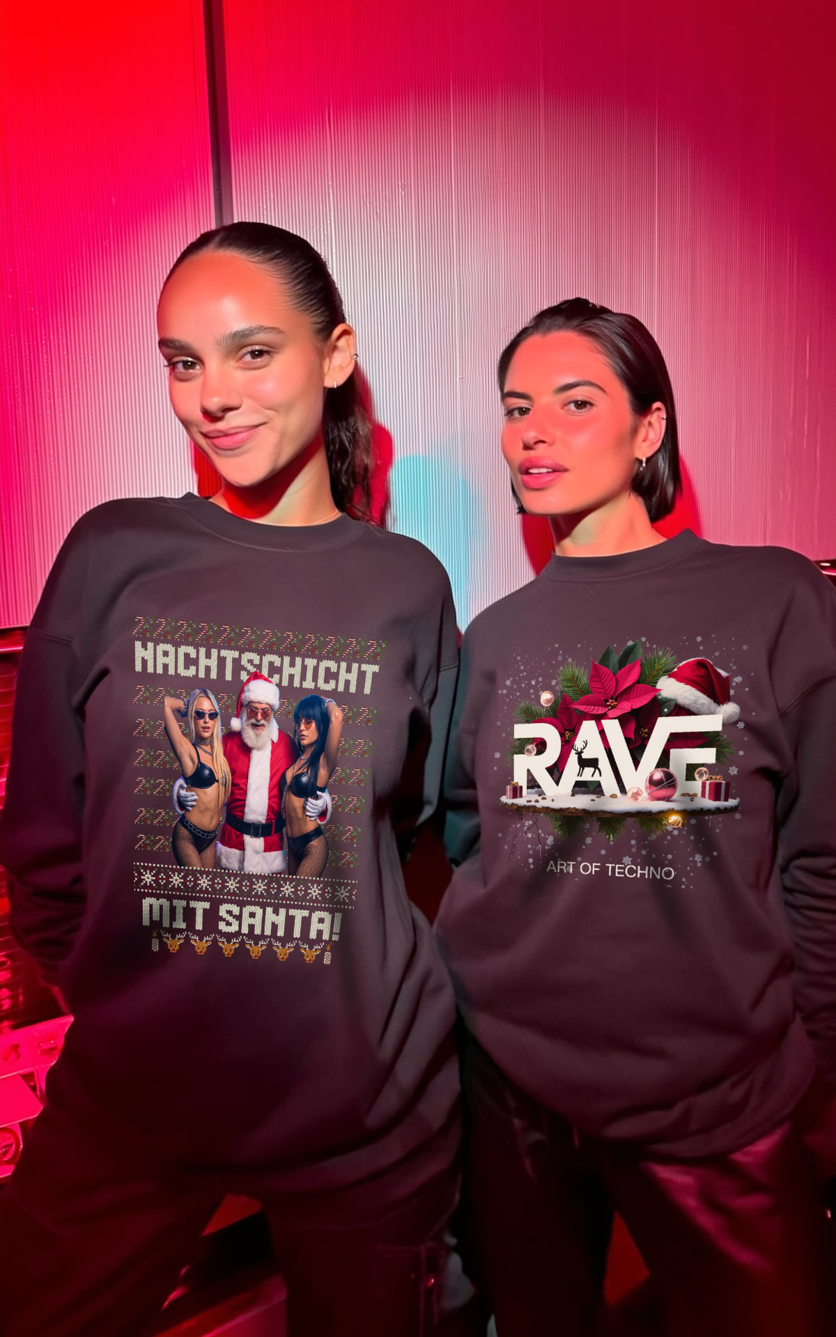 Nachtschicht mit Santa - CHRISTMAS SWEATER UNISEX