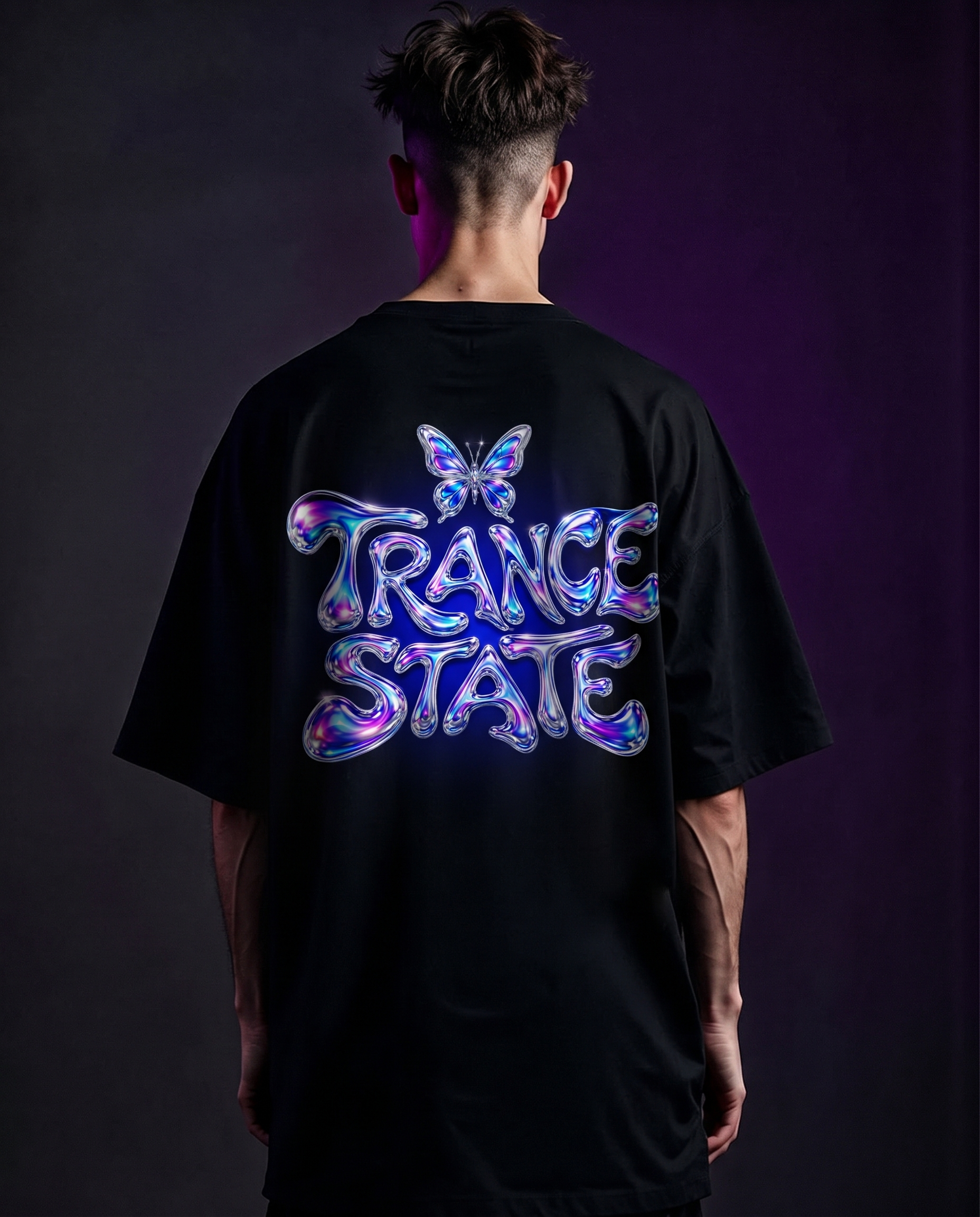 TRANCE - OVERSIZED TECHNO SHIRT - BACKPRINT