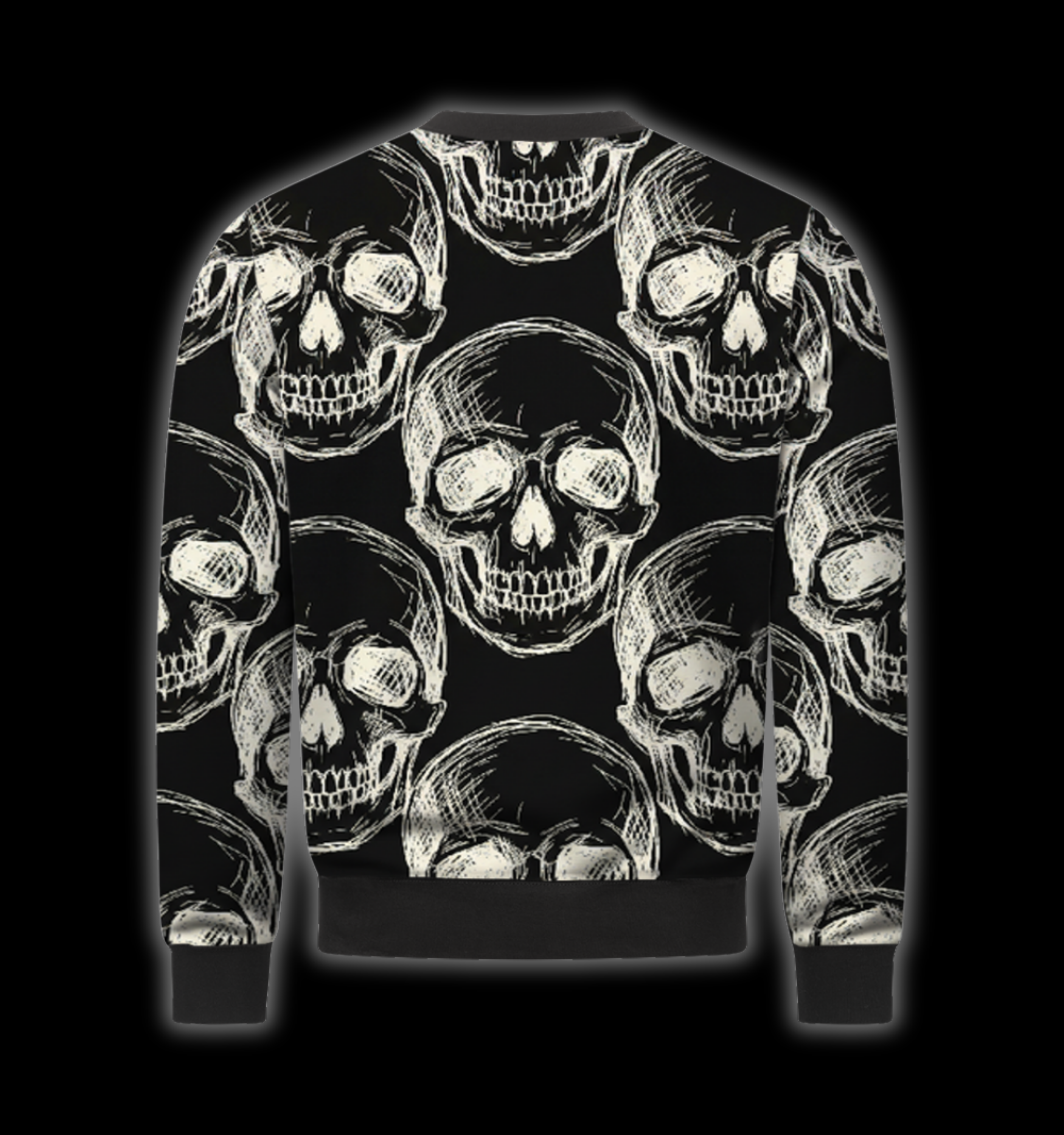 TECHNO SKULL - SWEATSHIRT AOP