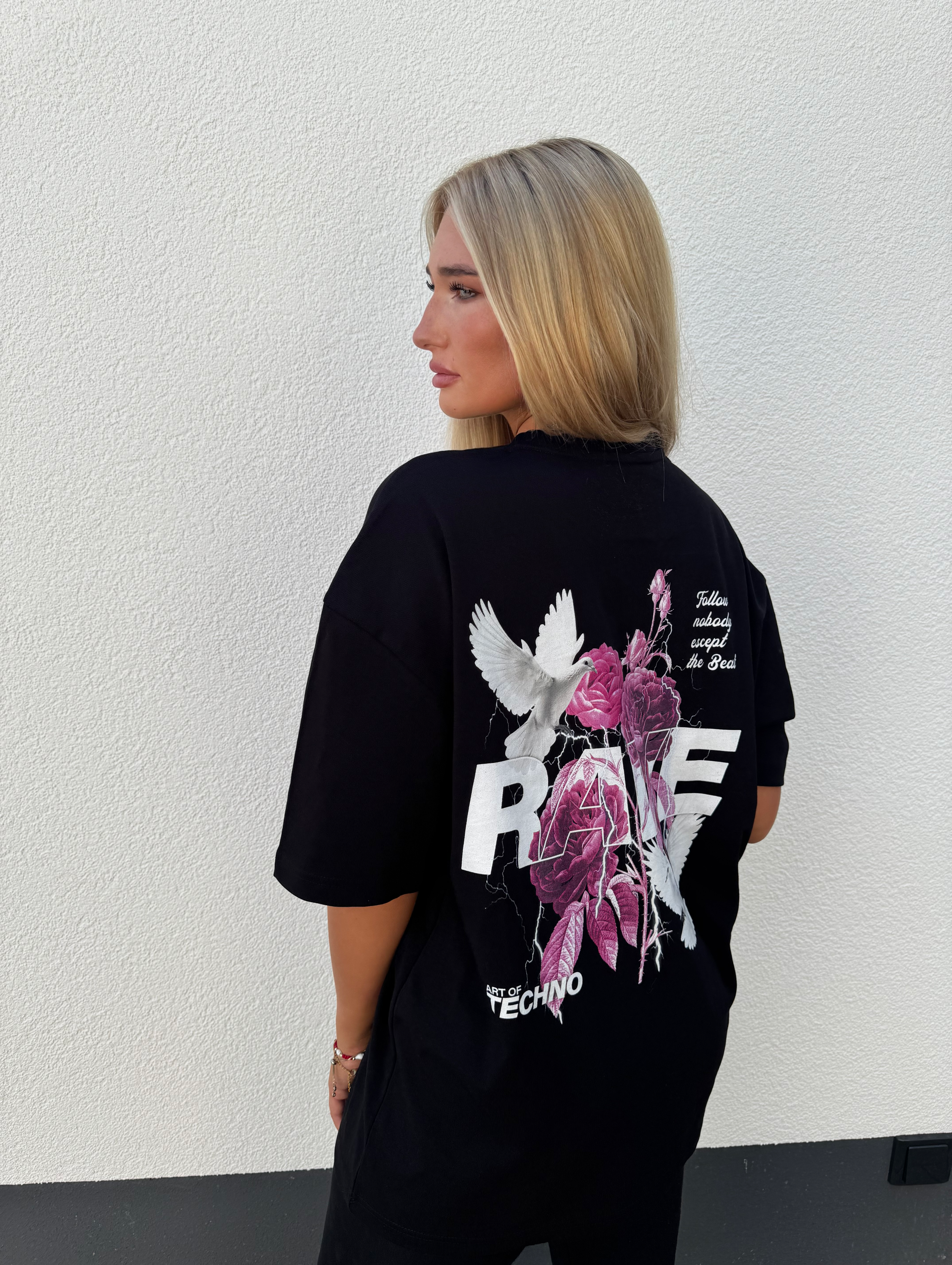 RAVE IN PEACE PINK Oversized Shirt - RIP COLLECTION