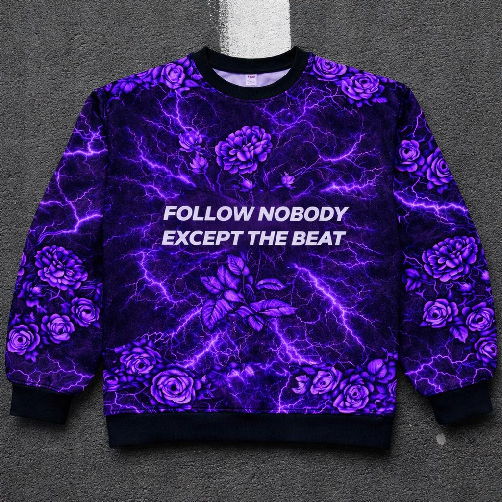 RAVE IN PEACE PURPLE - SWEATSHIRT AOP