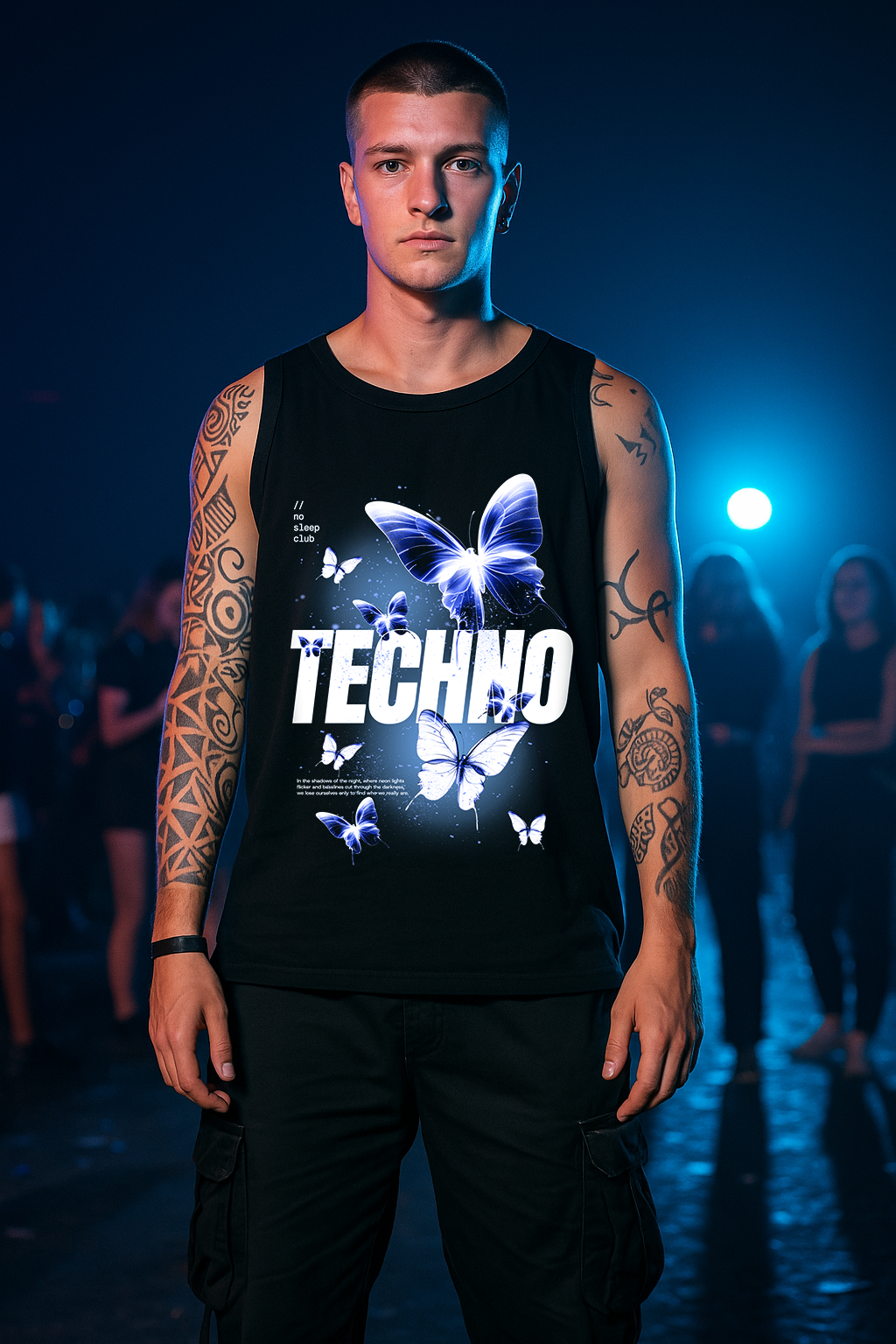 TECHNO BUTTERFLY - TANKTOP