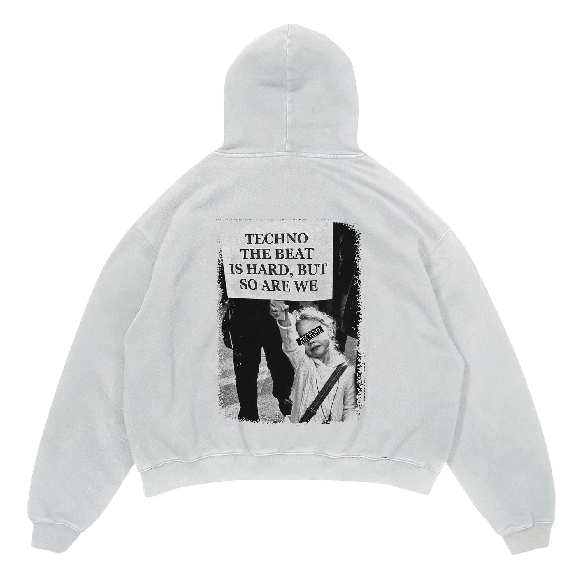 Hard Beat Techno Oversized Hoodie