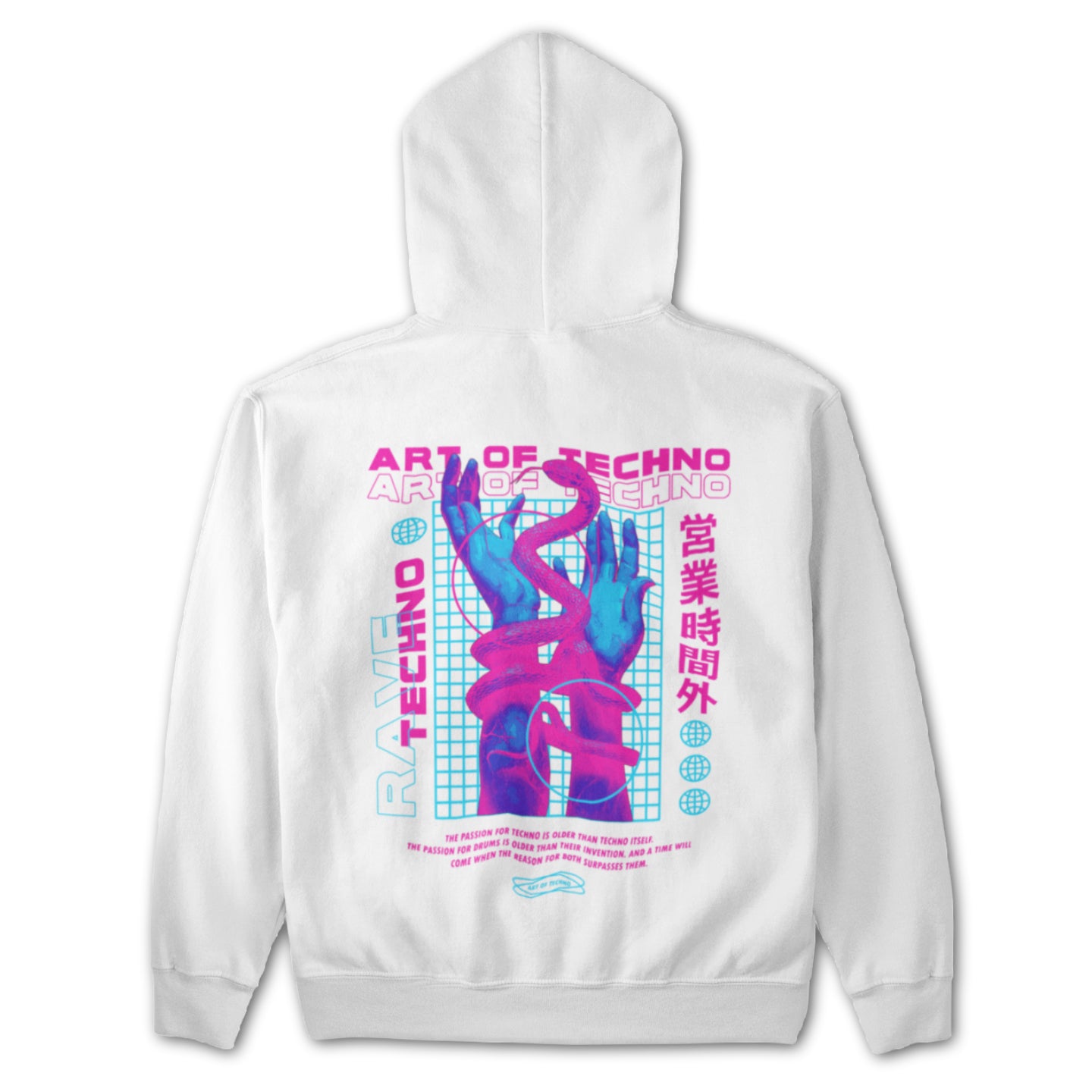 Live The Art Of Techno Backpatch Hoodie