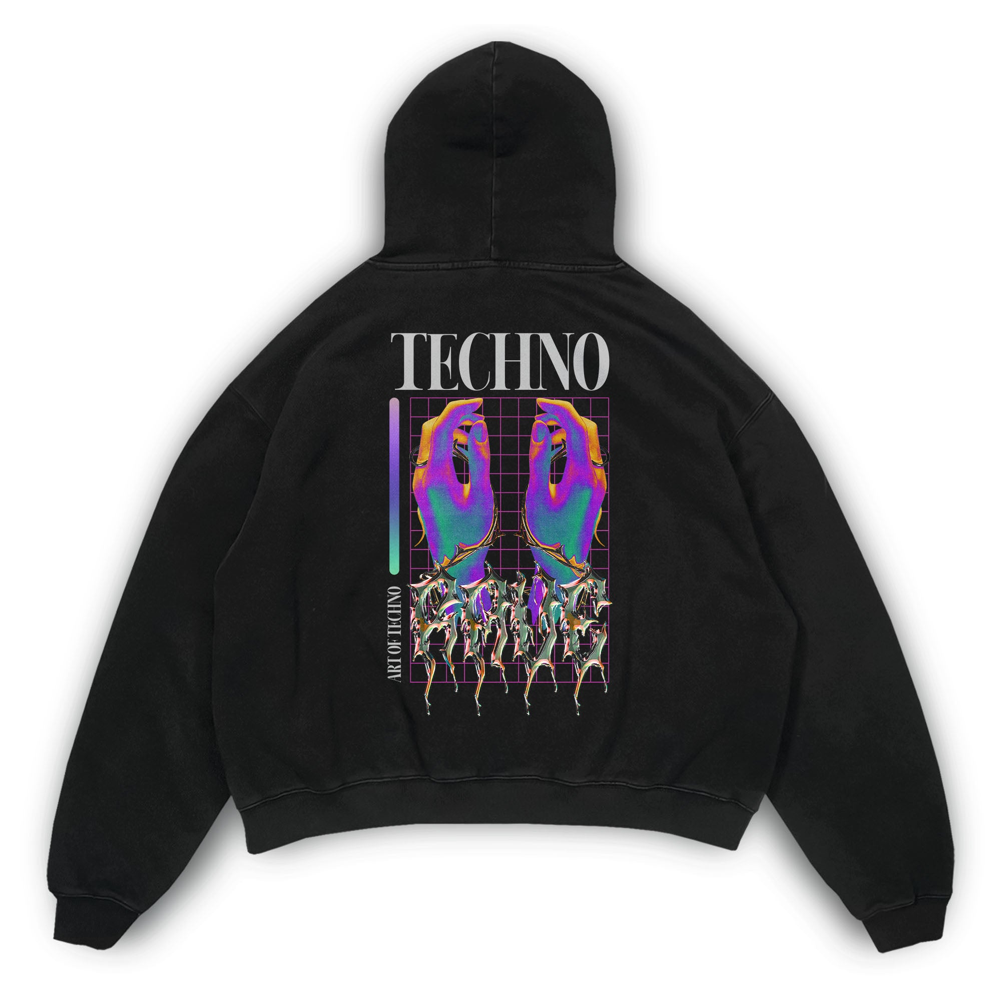Sweat à capuche surdimensionné Take Techno