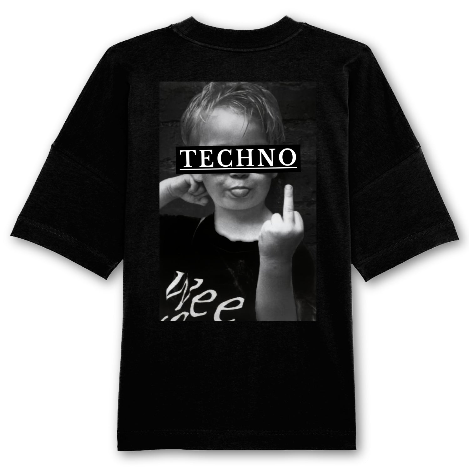 Techno Boy Oversized Backpatch T-Shirt