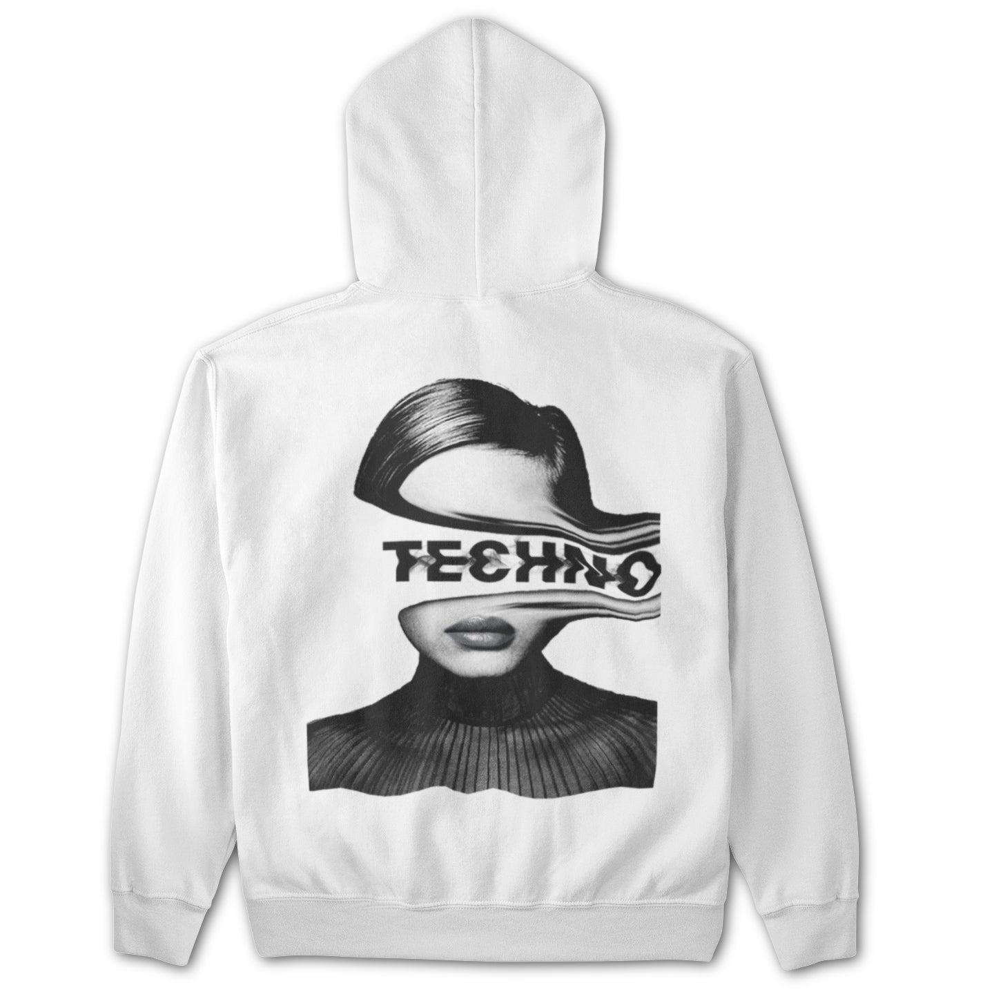 Techno Face Backpatch Hoodie