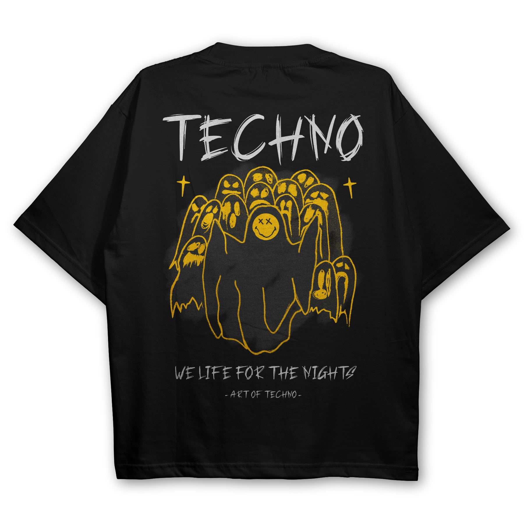 Techno Ghosts Oversized T-Shirt