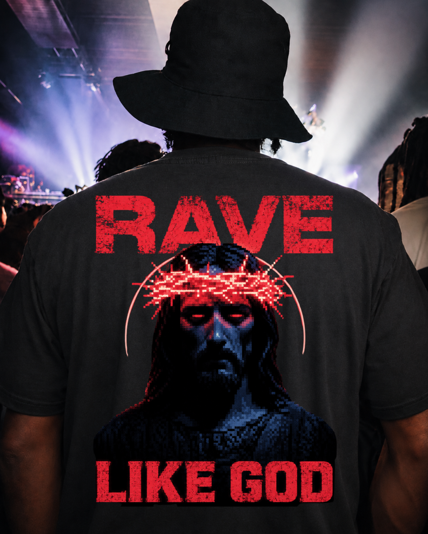 RAVE LIKE GOD - OVERSIZED SHIRT