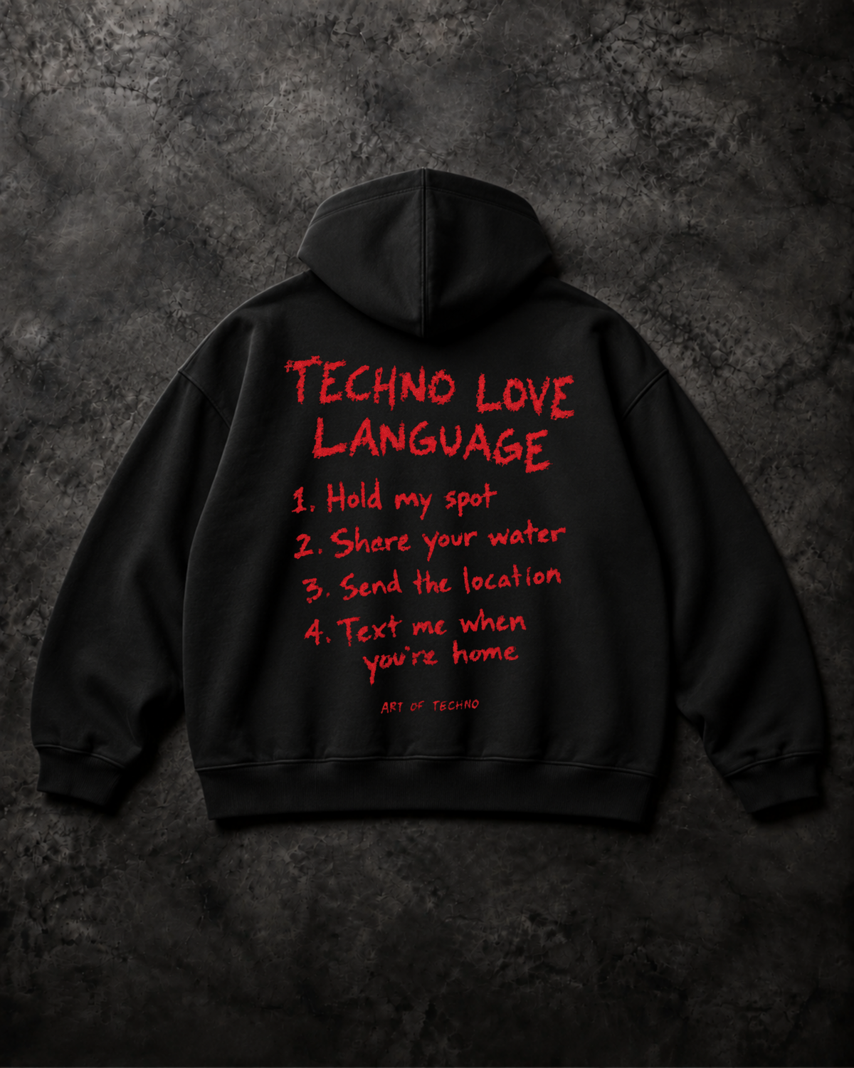 TECHNO LOVE LANGUAGE - OVERSIZED HOODIE