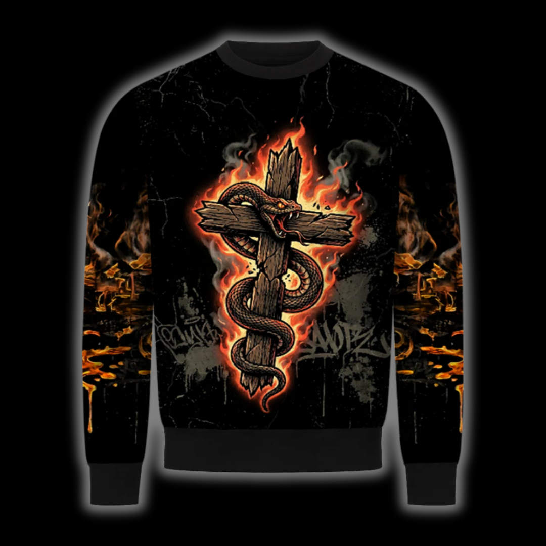 BURN - SWEATSHIRT AOP