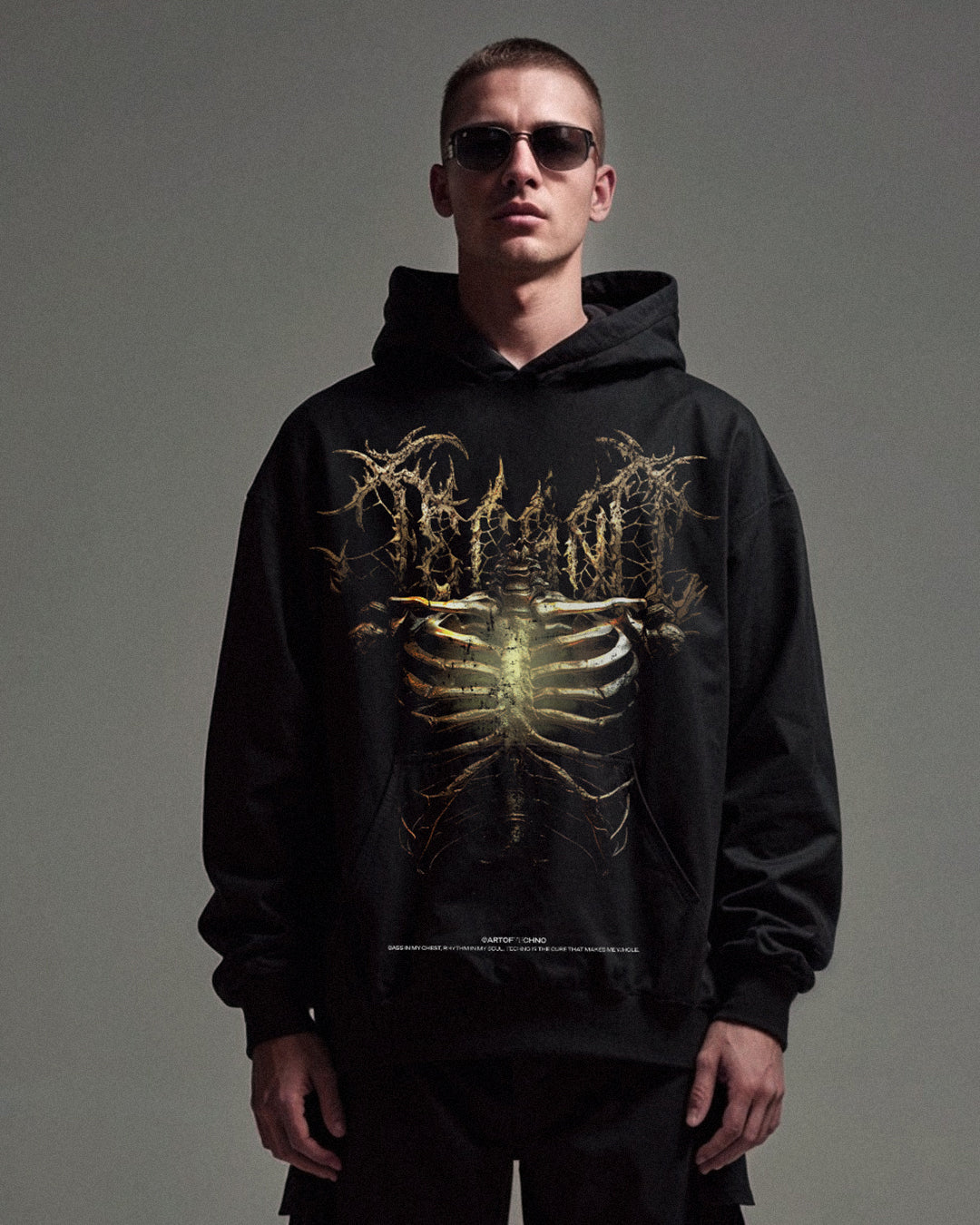 Art of Techno Oversized Hoodie - Shadow Collection