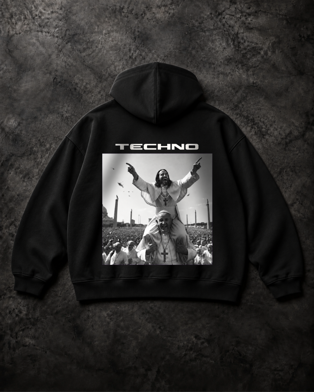 TECHNO RELIGION - OVERSIZED HOODIE