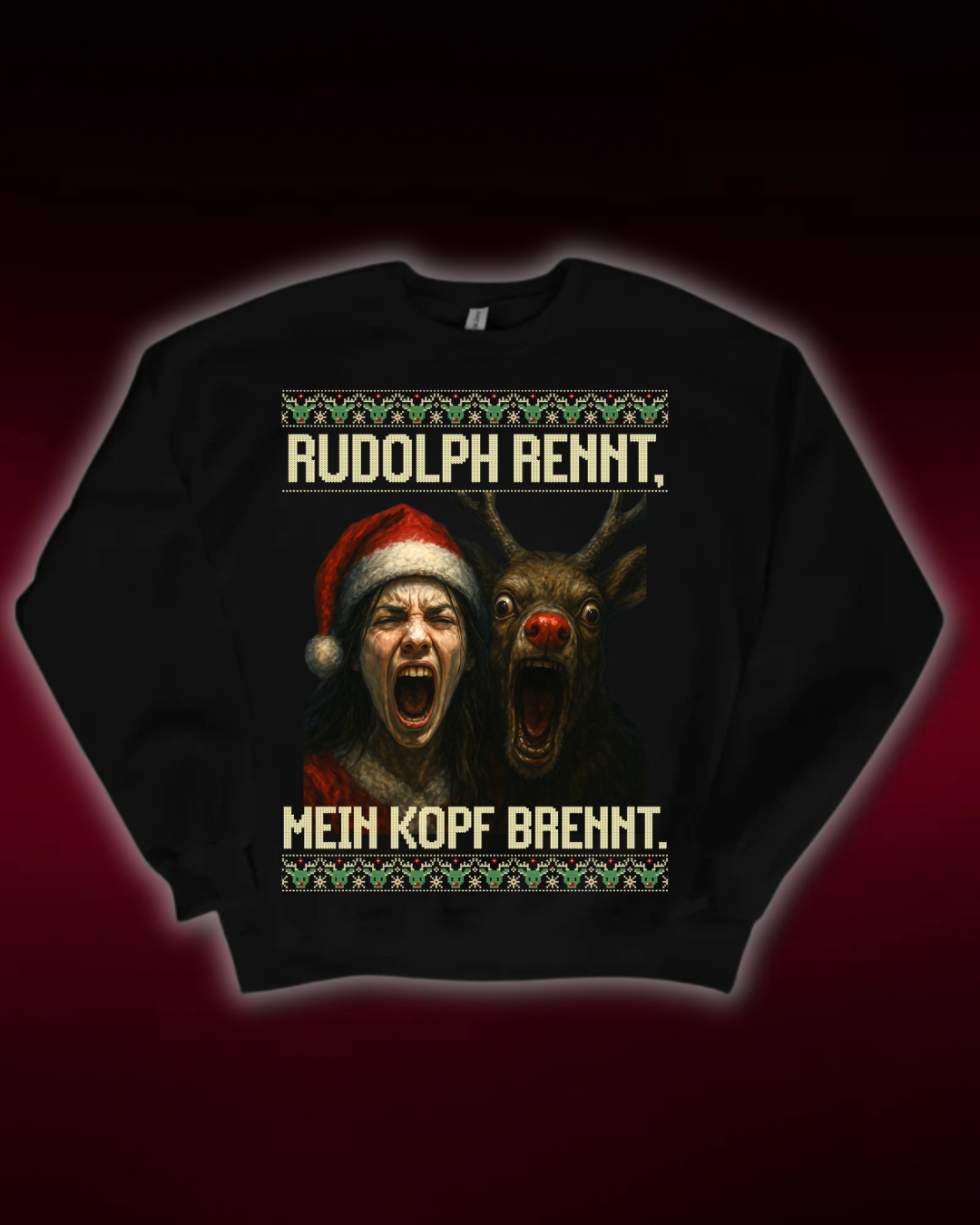 RUDOLPH RENNT - CHRISTMAS SWEATER