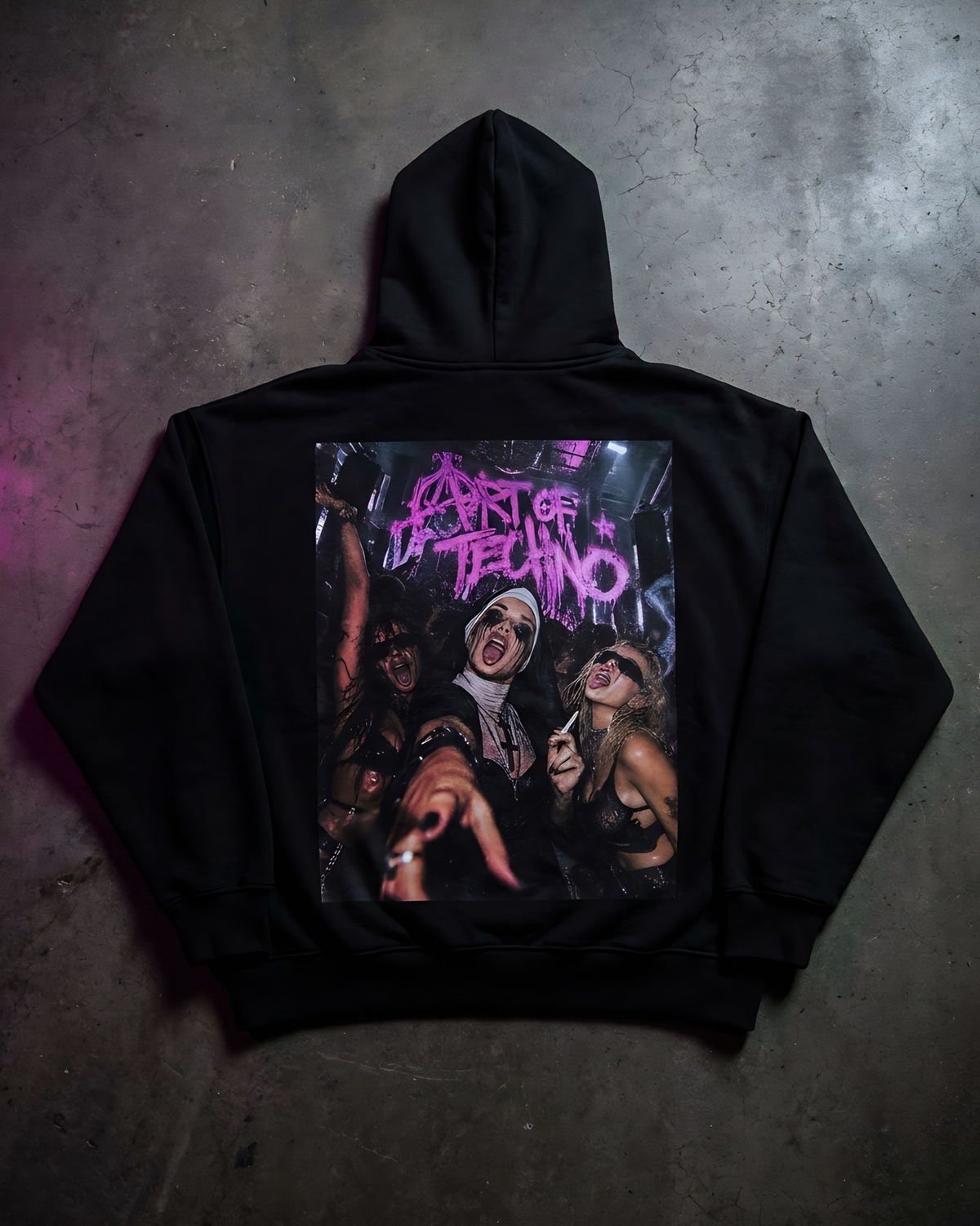 ART OF TECHNO - NUN - OVERSIZED HOODIE