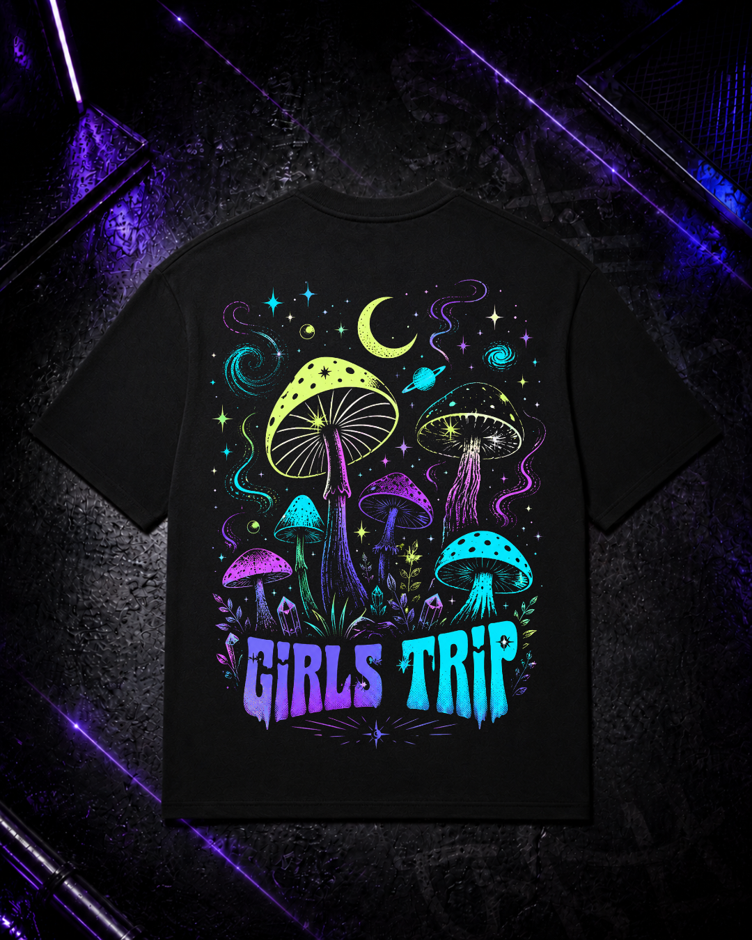 GIRLS TRIP - TECHNO OVERSIZED SHIRT - BACKPRINT