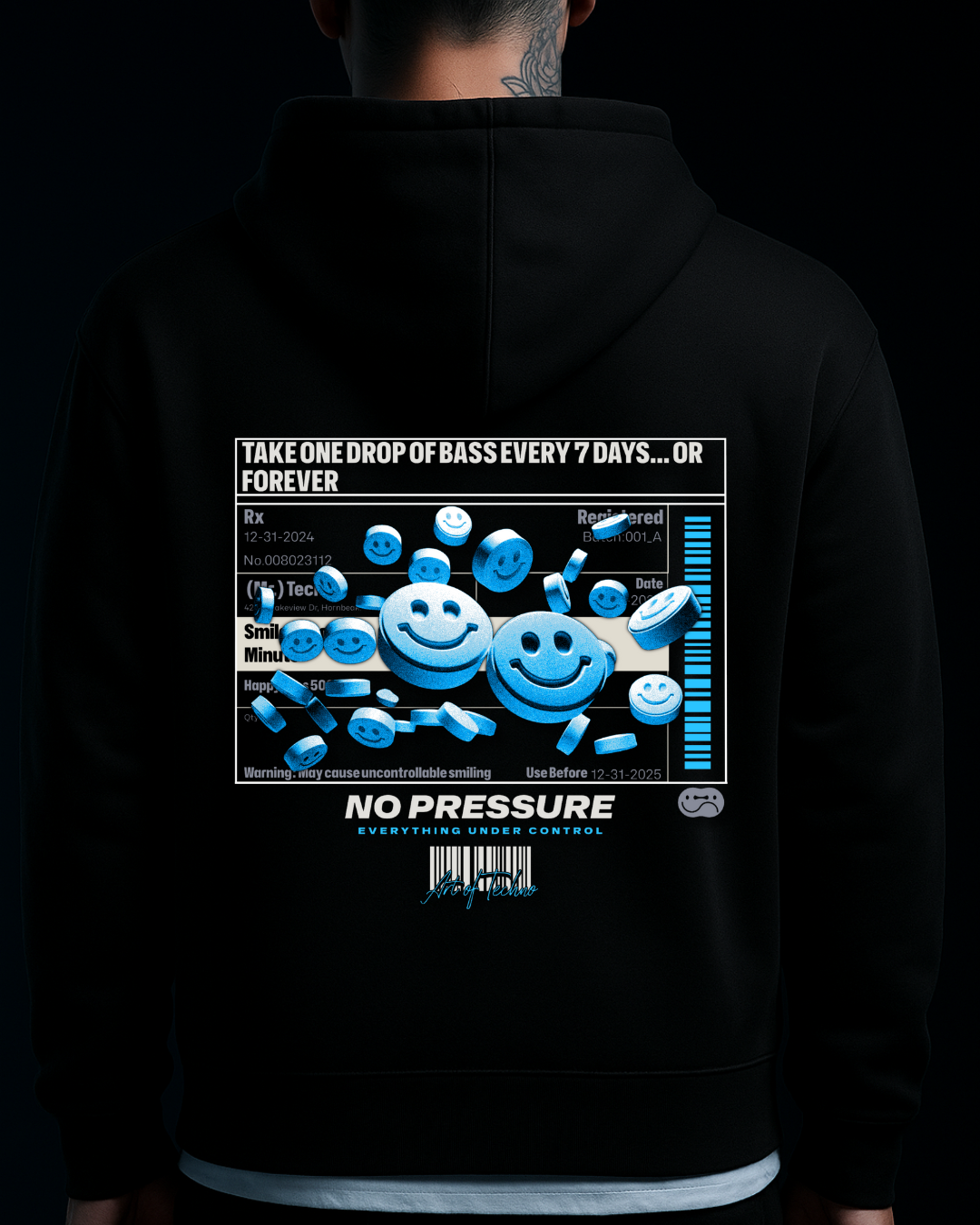 No Pressure - Oversized Zipper Hoodie
