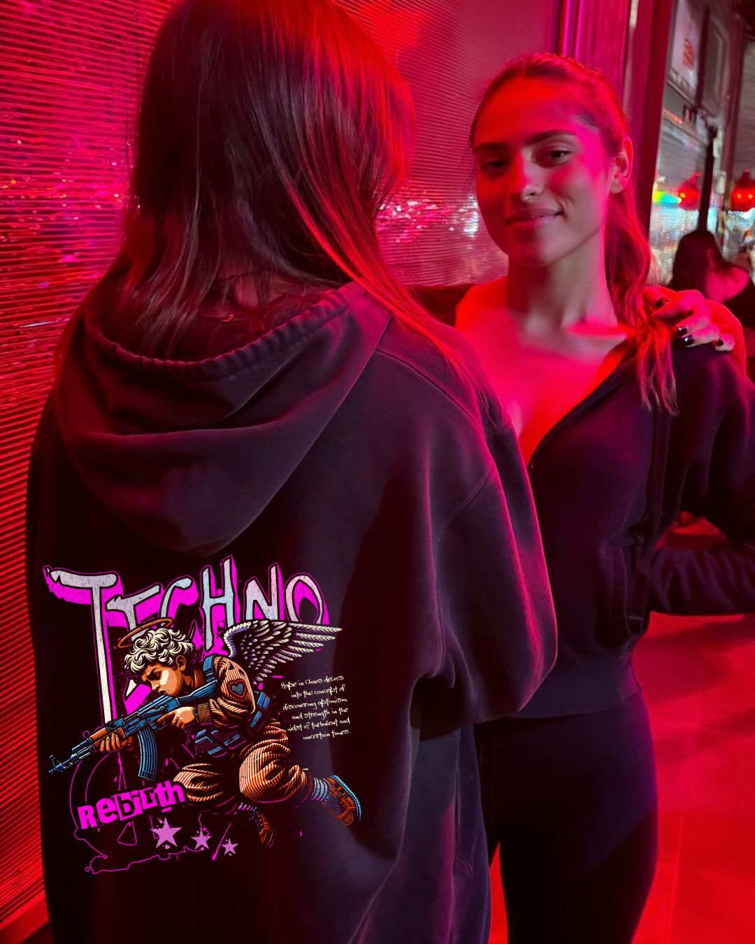 Techno Cupid - Oversized Hoodie