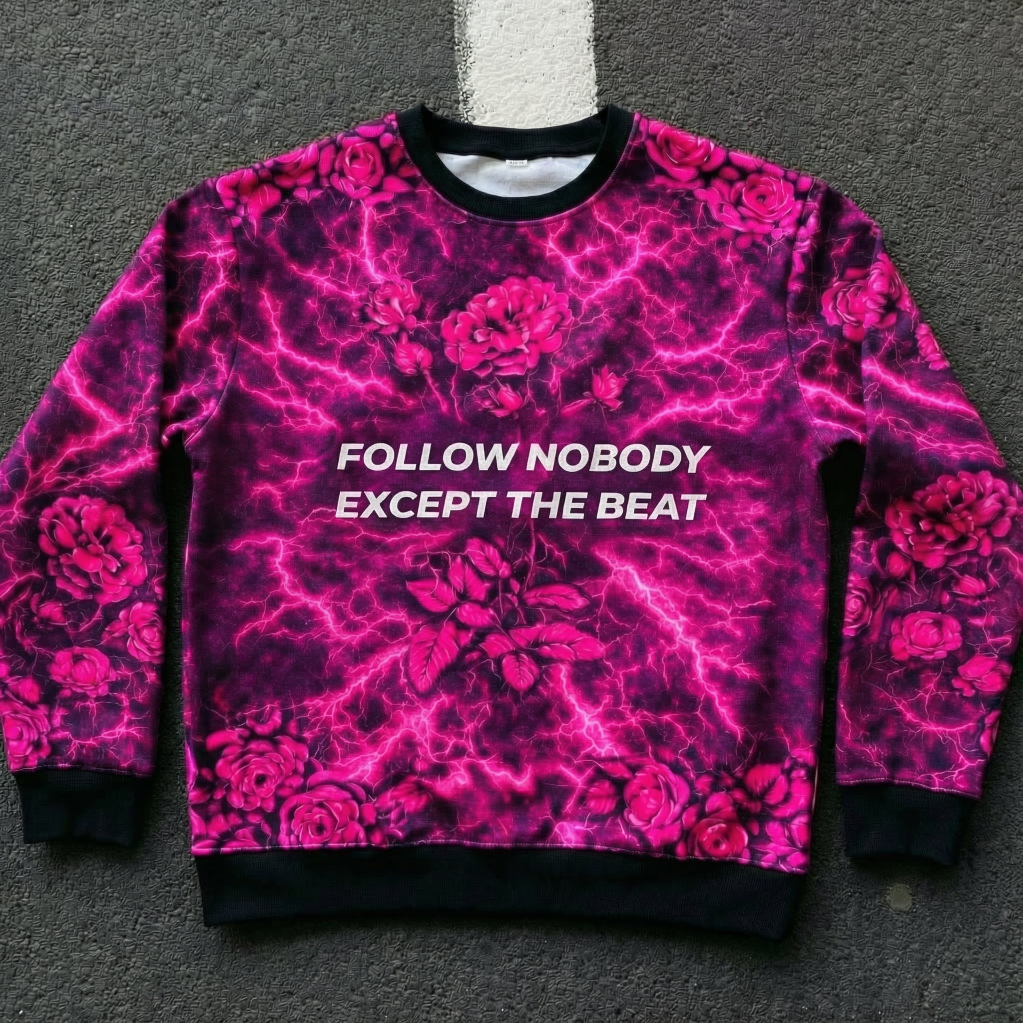 RAVE IN PEACE PINK - SWEATSHIRT AOP
