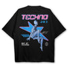 Techno Style Oversized T-Shirt