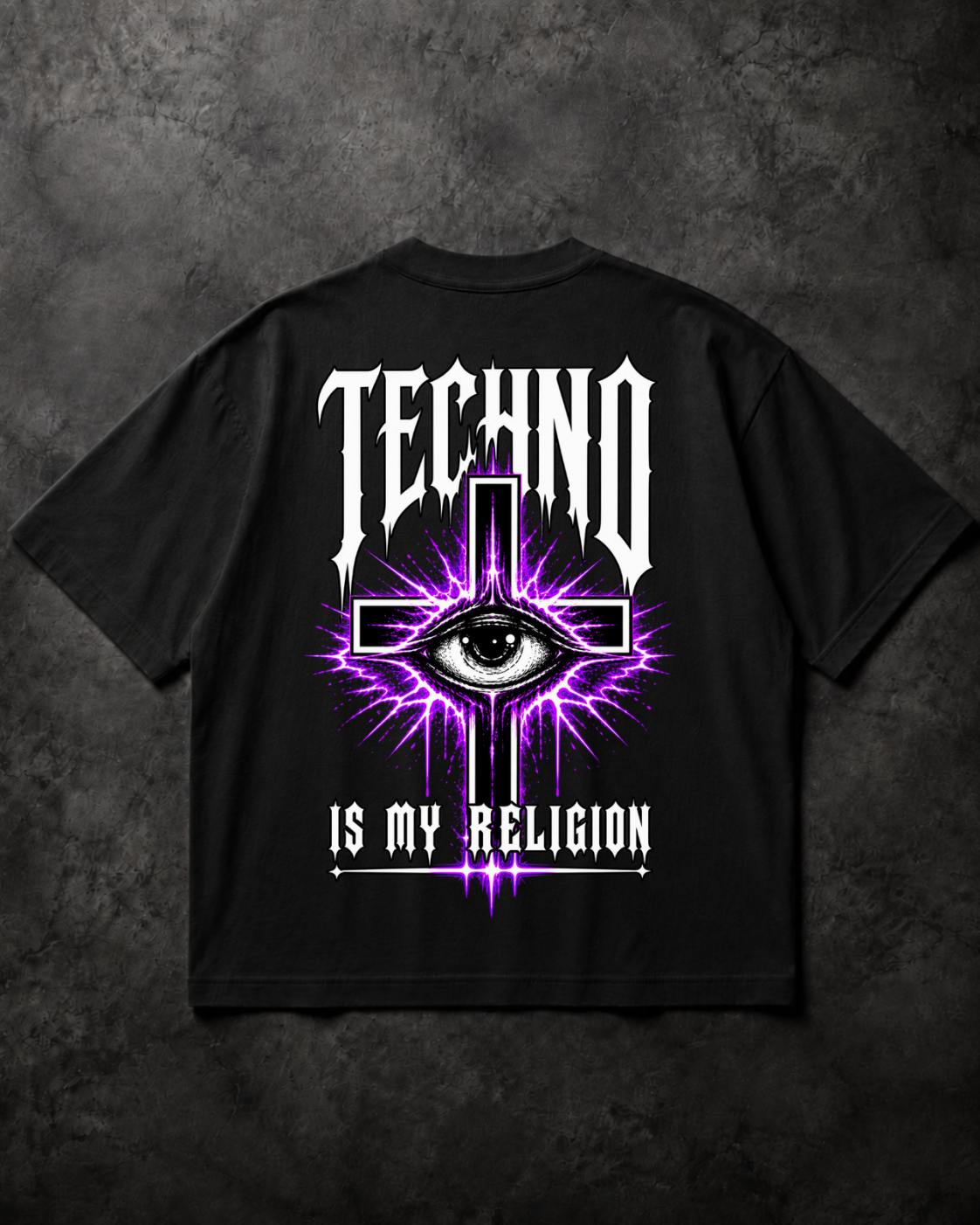 TECHNO MY RELIGION - OVERSIZED SHIRT