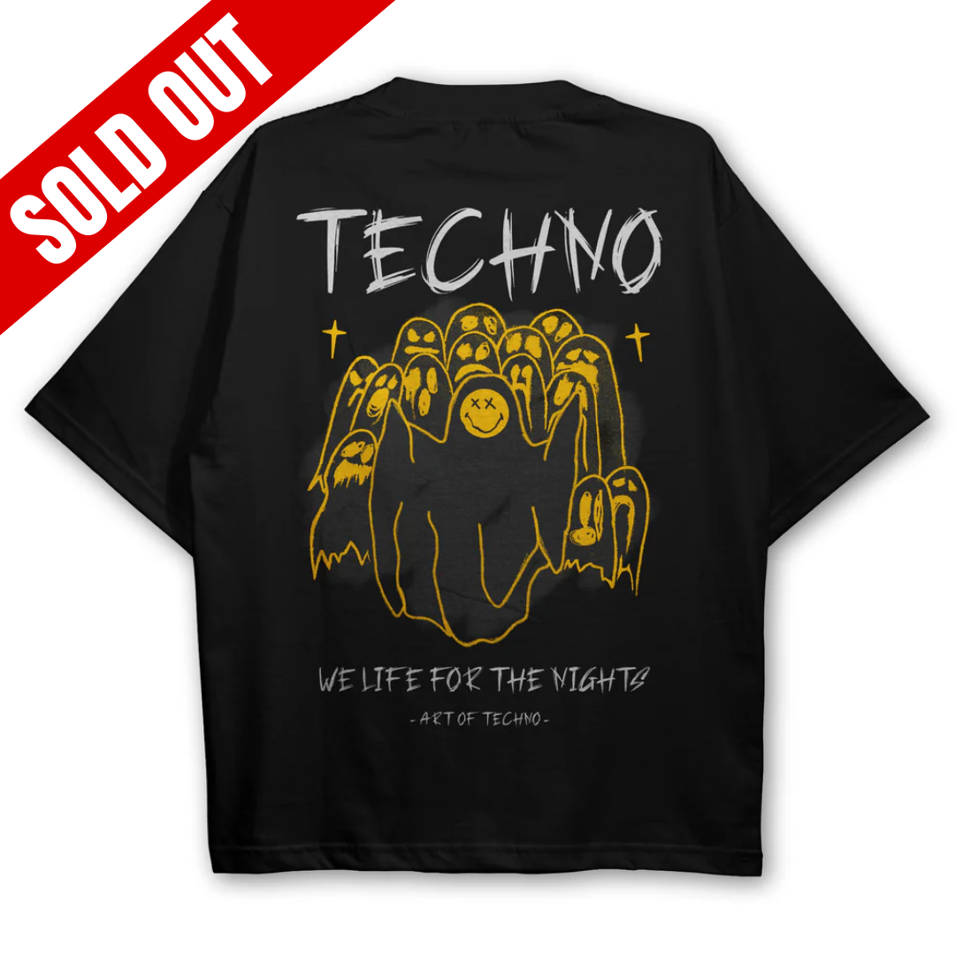 Techno Ghosts Oversized T-Shirt