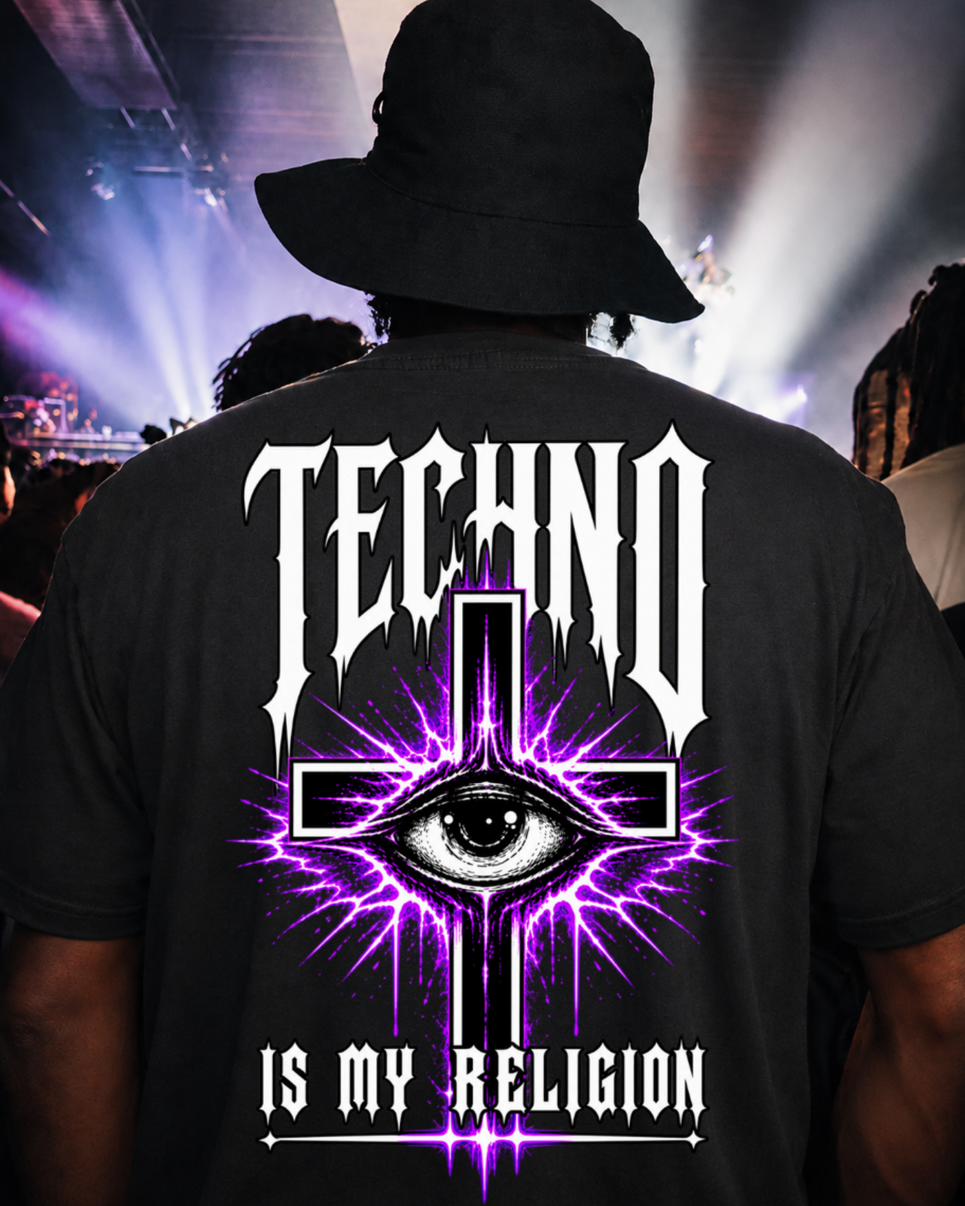 TECHNO MY RELIGION - OVERSIZED SHIRT